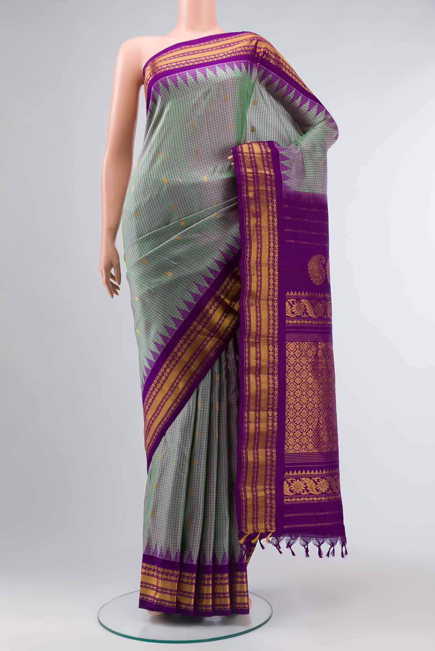 Green Gadwal Silk Saree