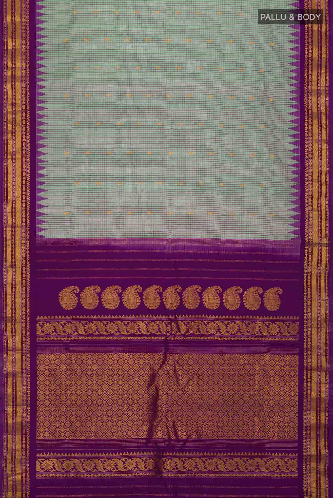 Green Gadwal Silk Saree
