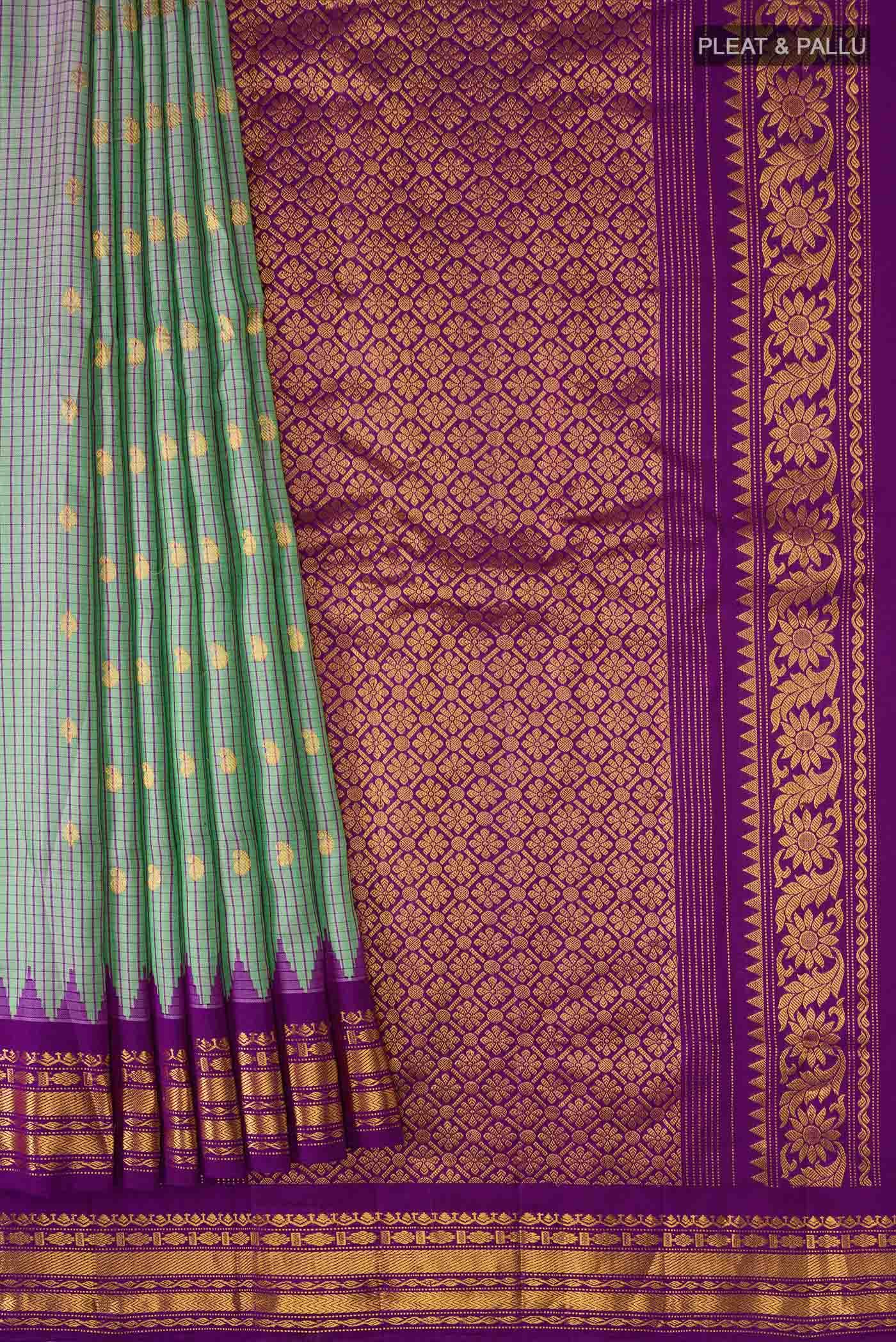 Green Gadwal Silk Saree
