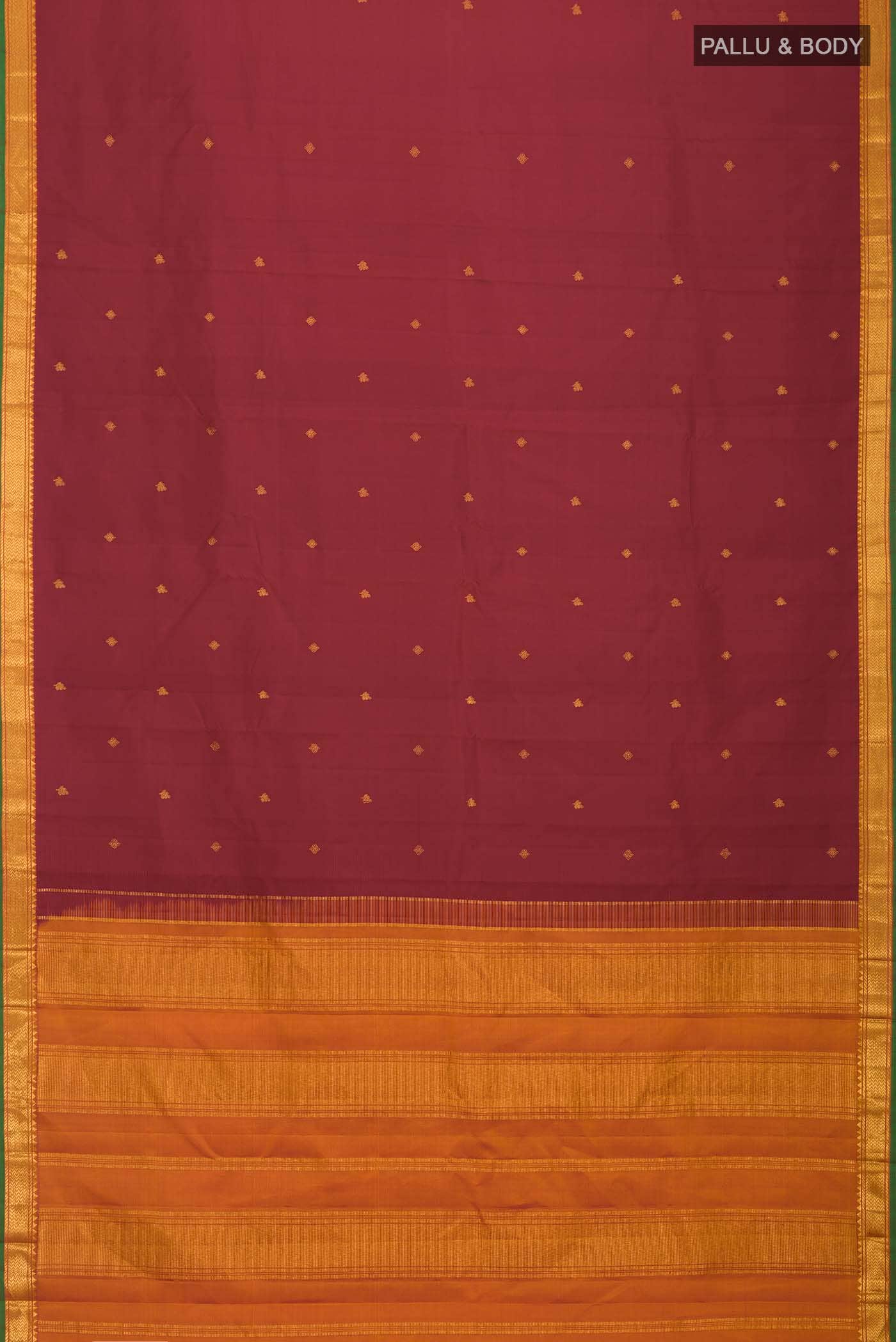 Maroon Kanchipuram Silk Saree