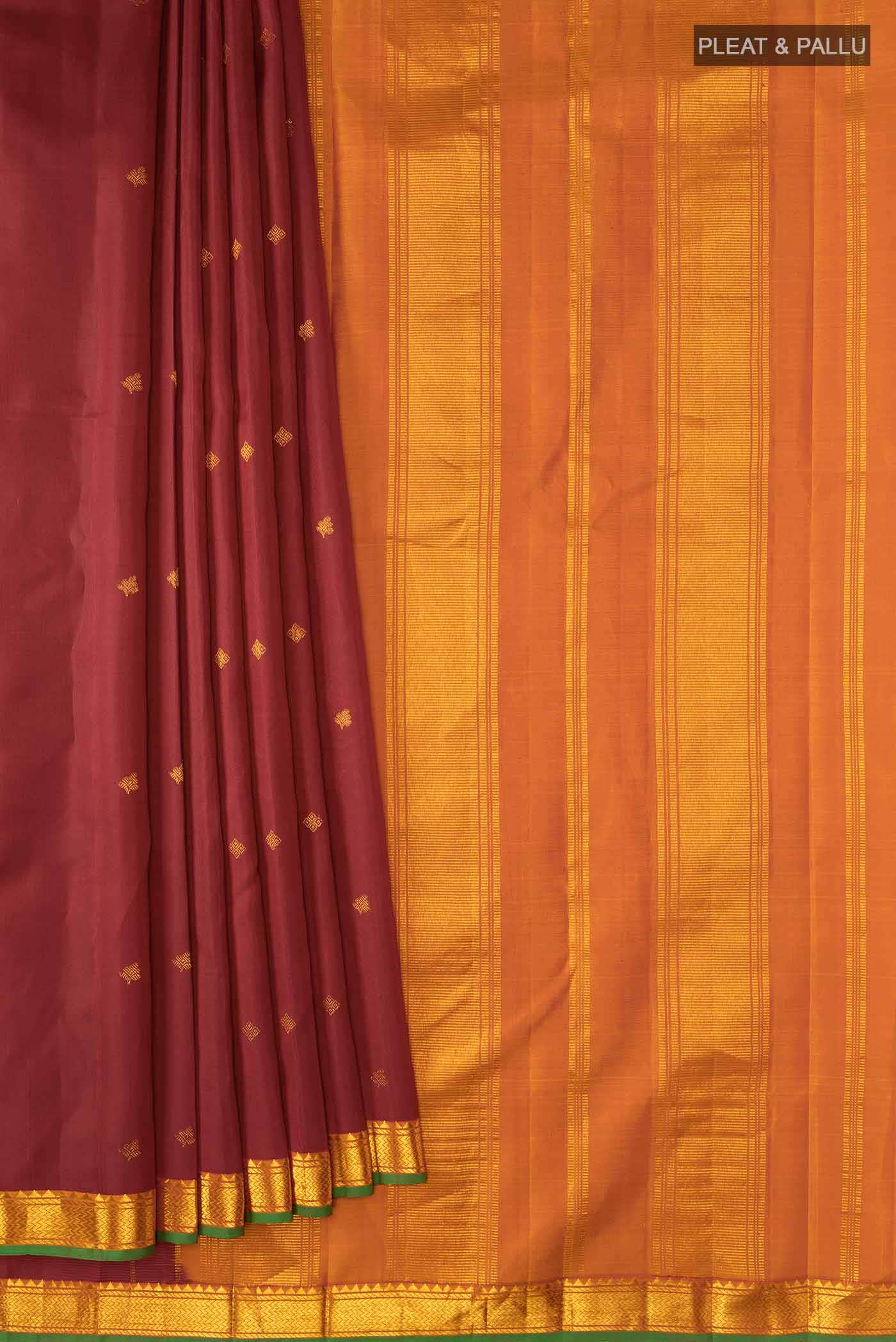 Maroon Kanchipuram Silk Saree