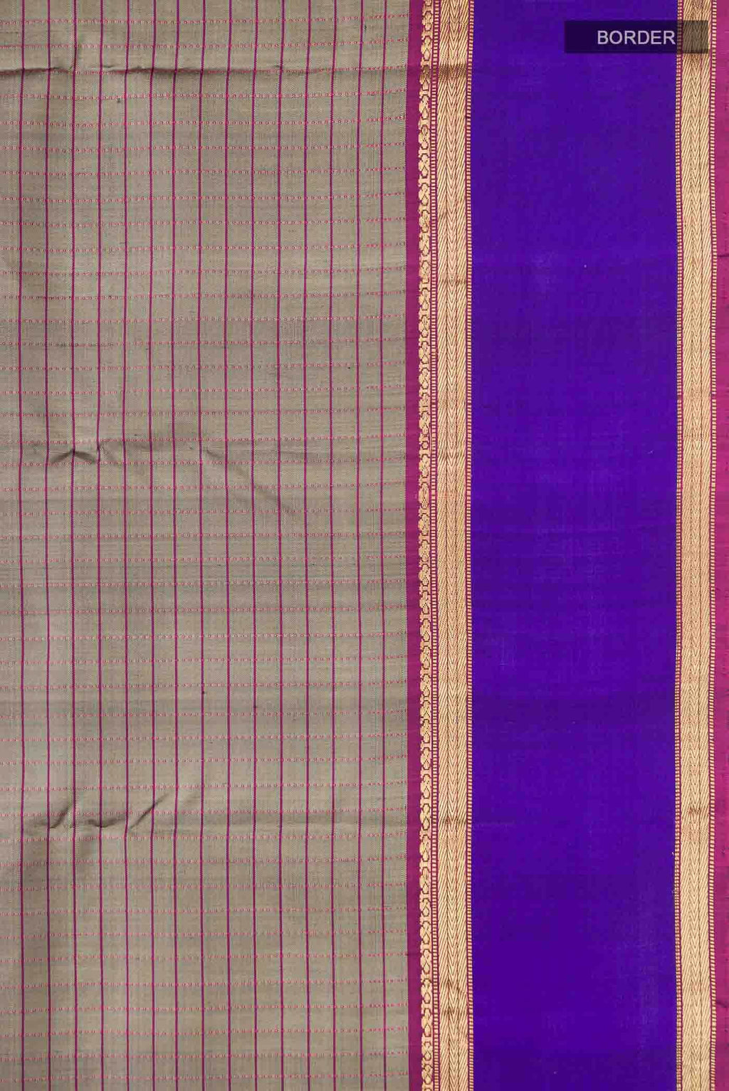 Grey Kanchipuram Silk Saree