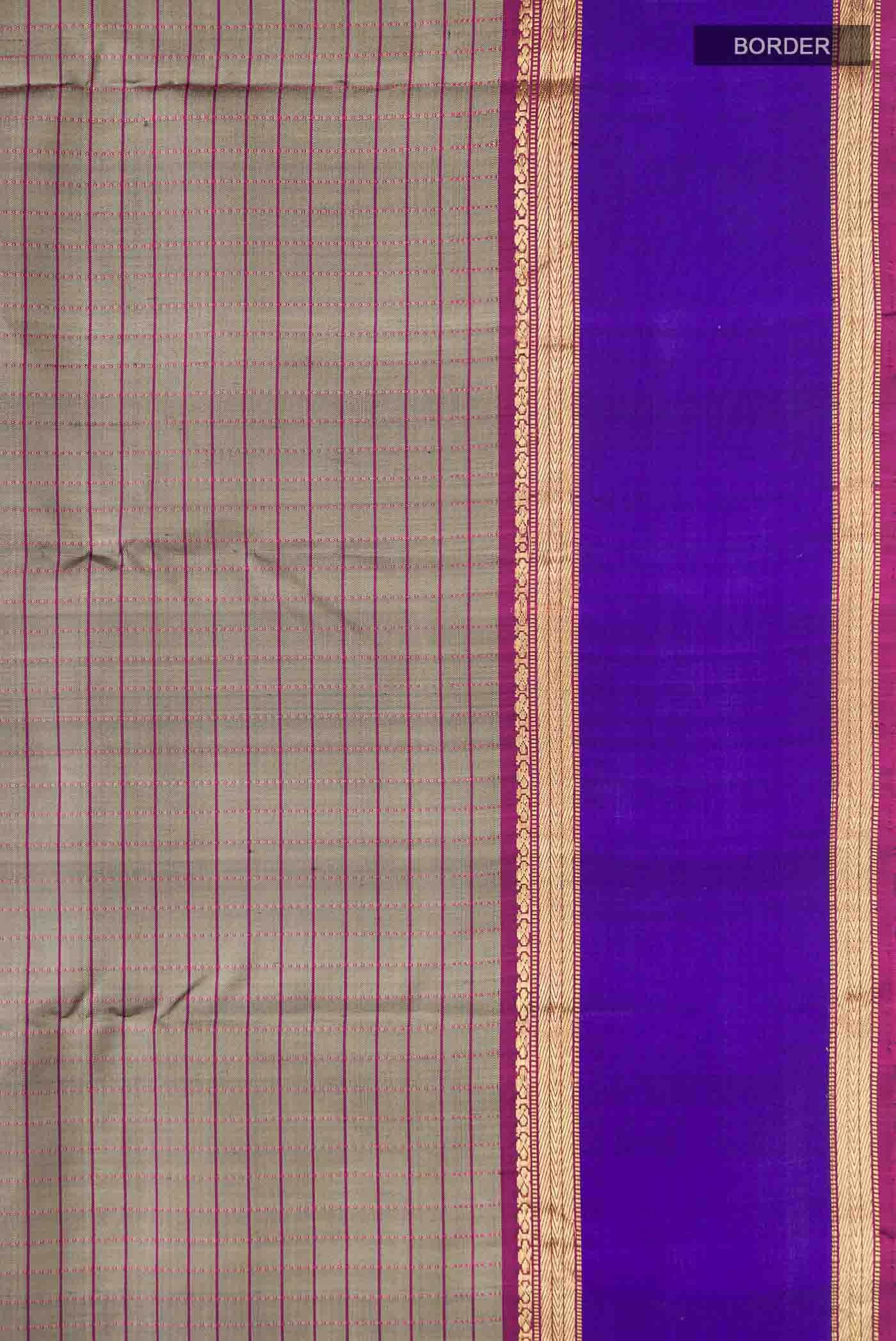 Grey Kanchipuram Silk Saree