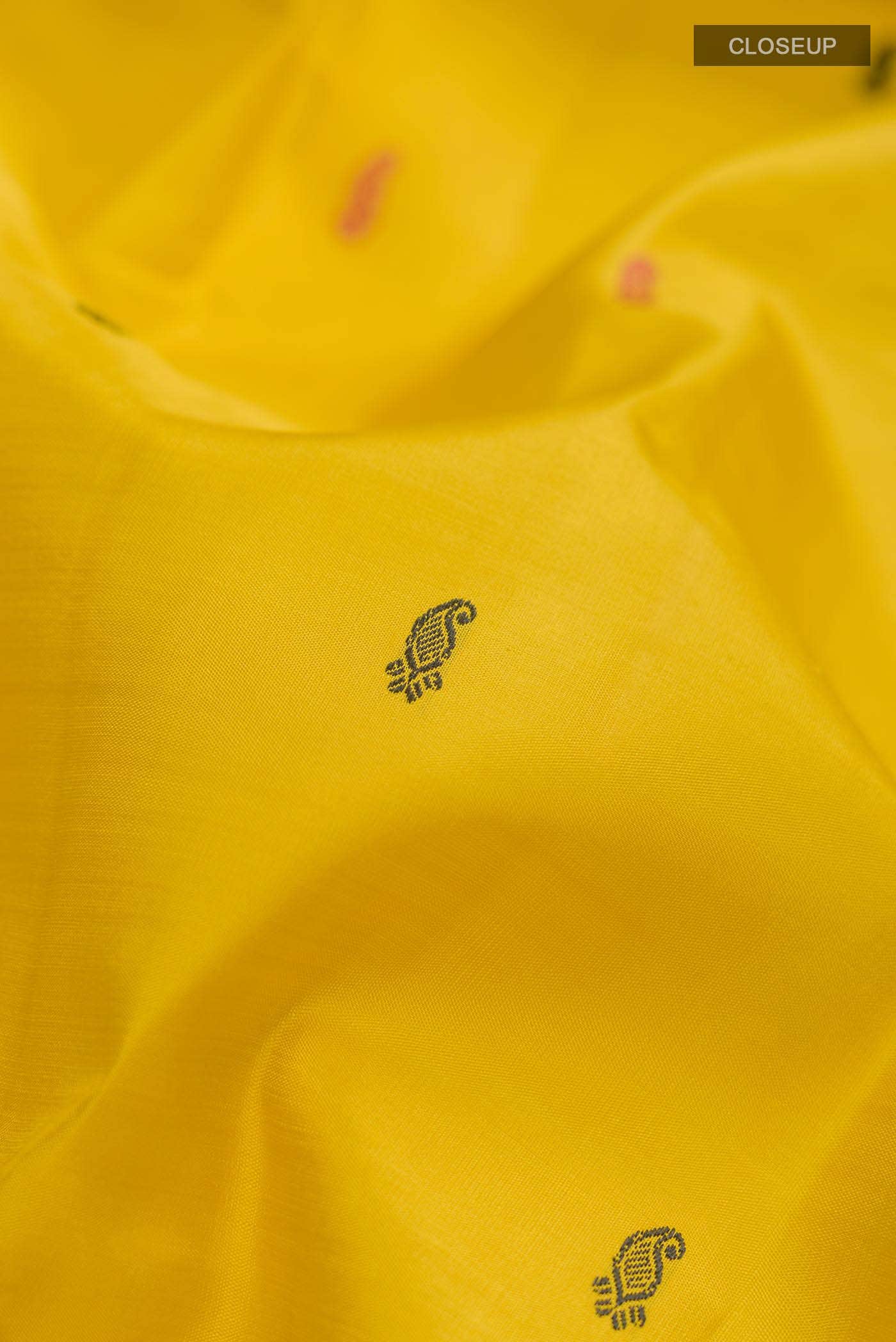 Yellow Kanchipuram Silk Saree