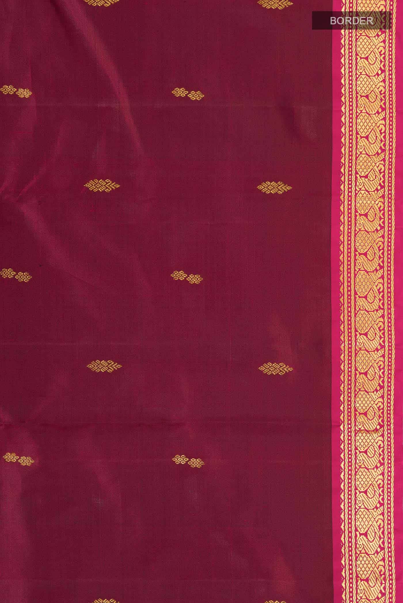 Maroon Kanchipuram Silk Saree