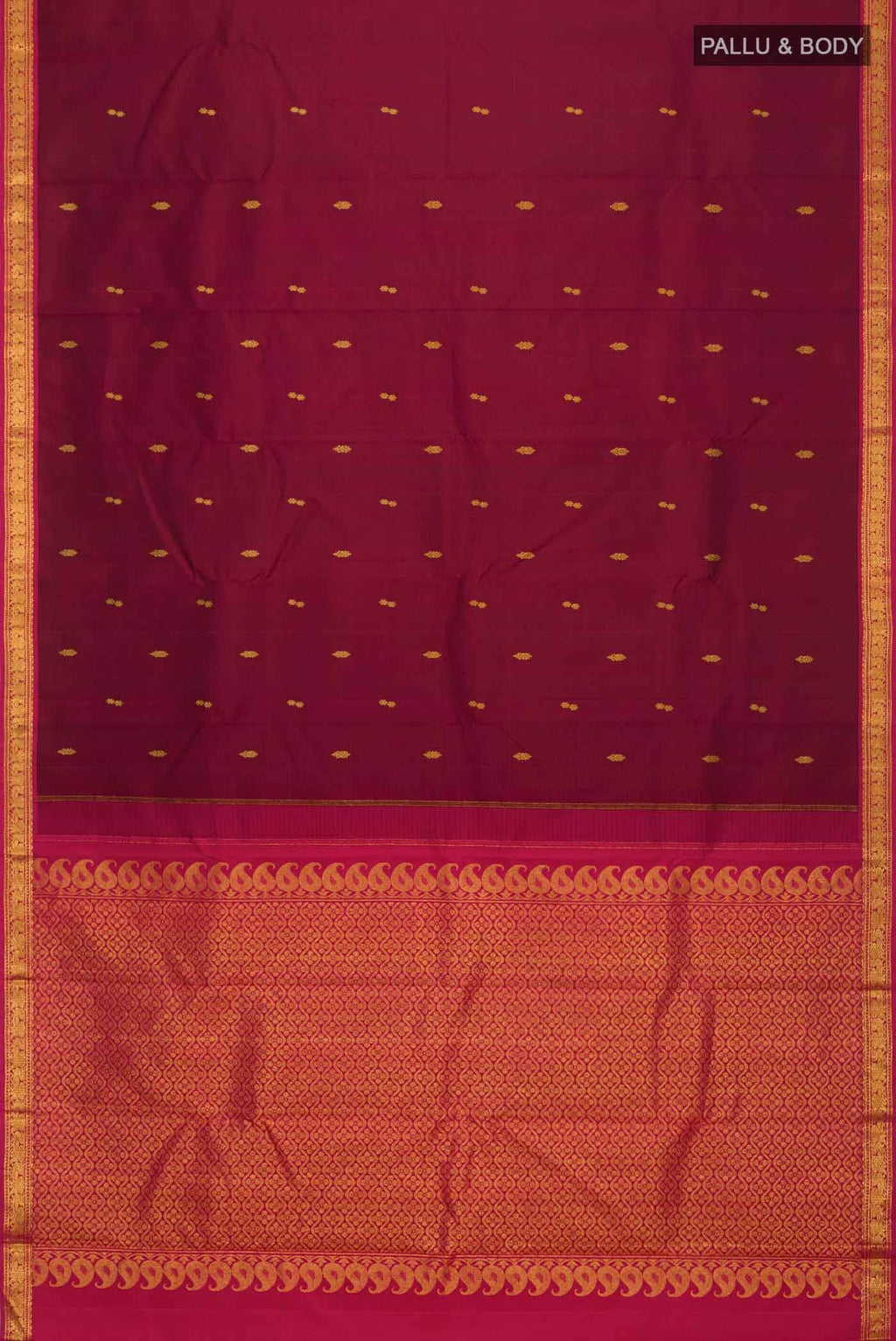 Maroon Kanchipuram Silk Saree