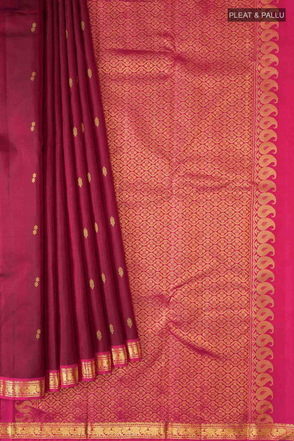 Maroon Kanchipuram Silk Saree