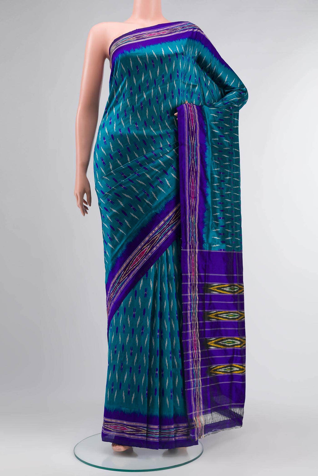 Blue Pochampally Silk Saree