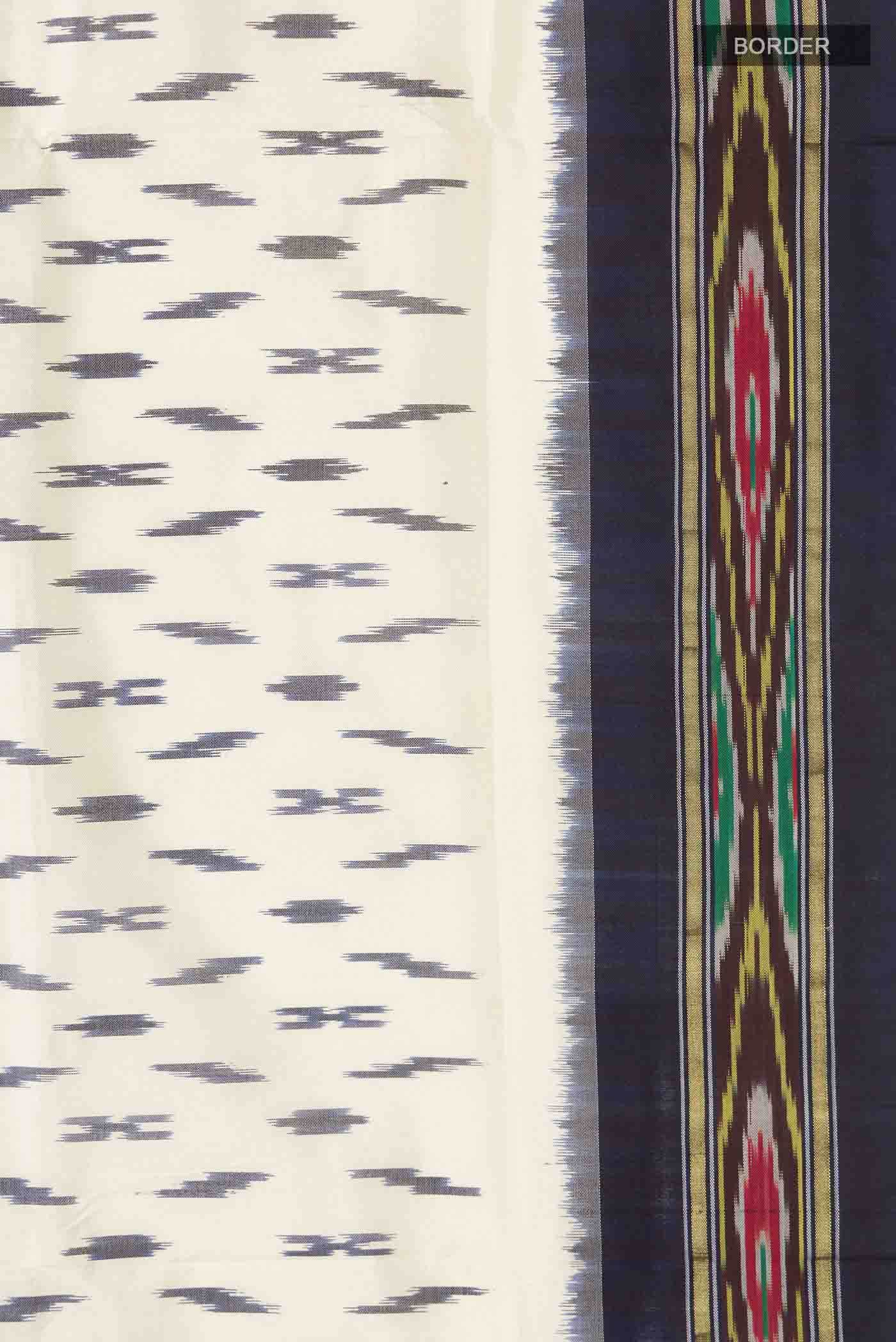 Cream Pochampally Silk Saree