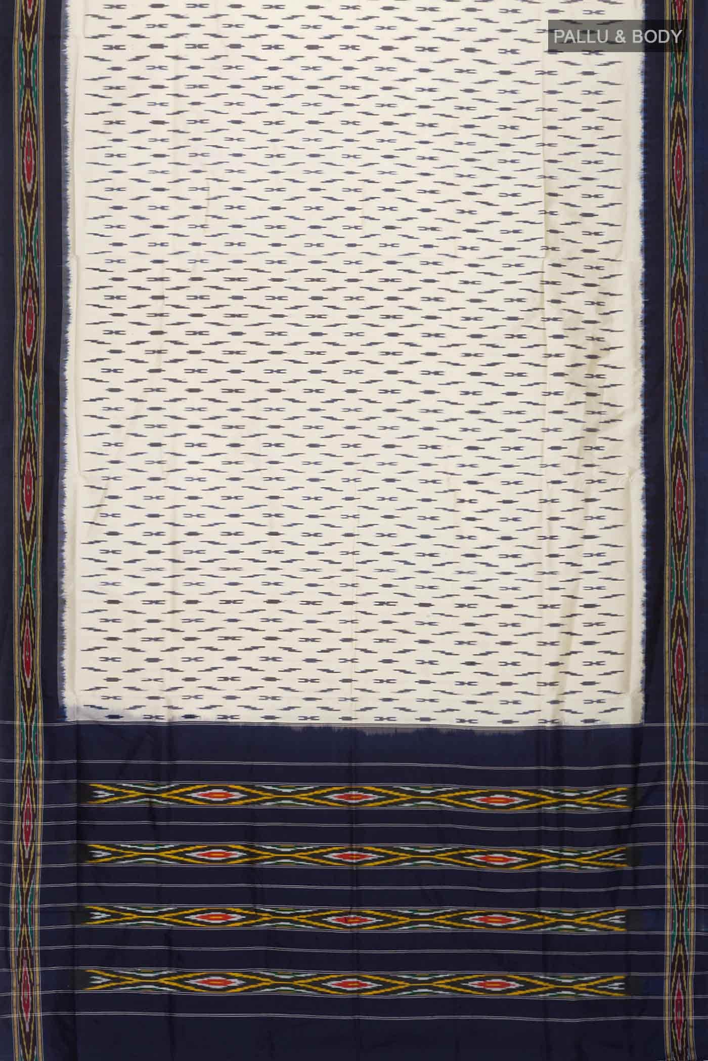 Cream Pochampally Silk Saree