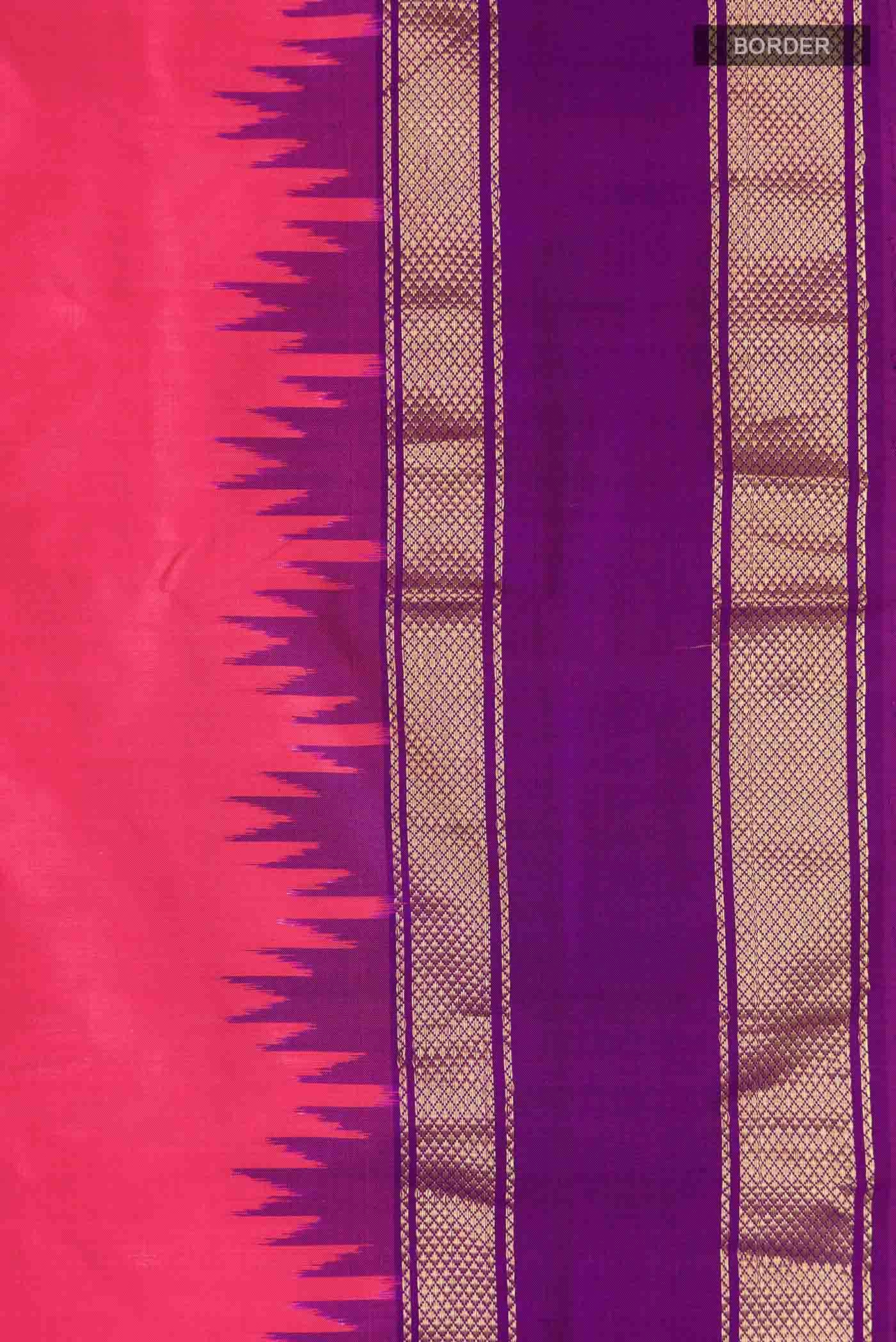 Pink Pochampally Silk Saree