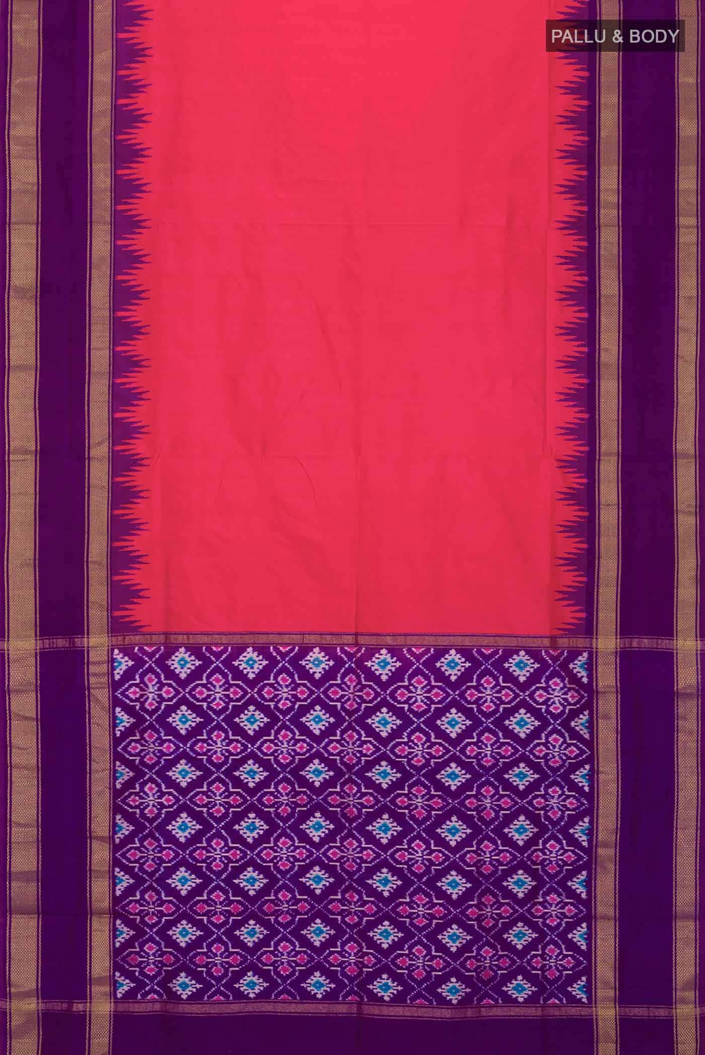 Pink Pochampally Silk Saree
