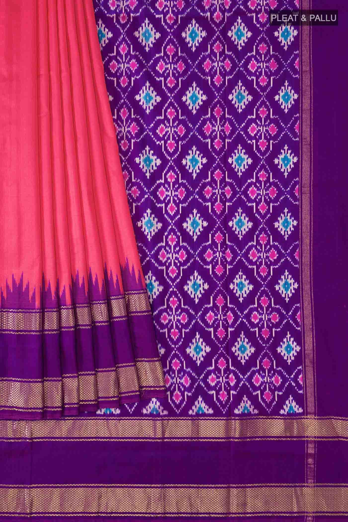 Pink Pochampally Silk Saree