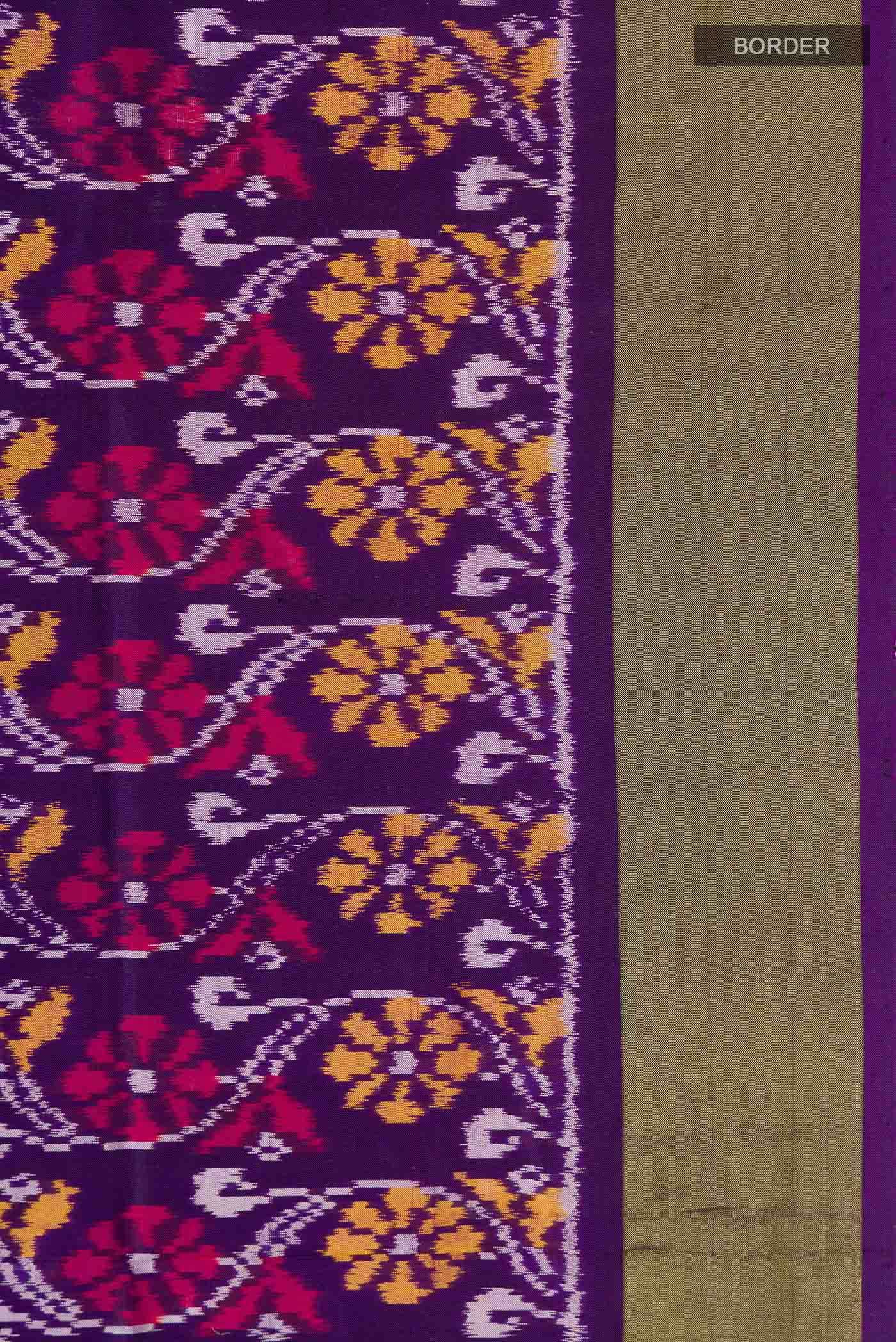 Violet Pochampally Silk Saree
