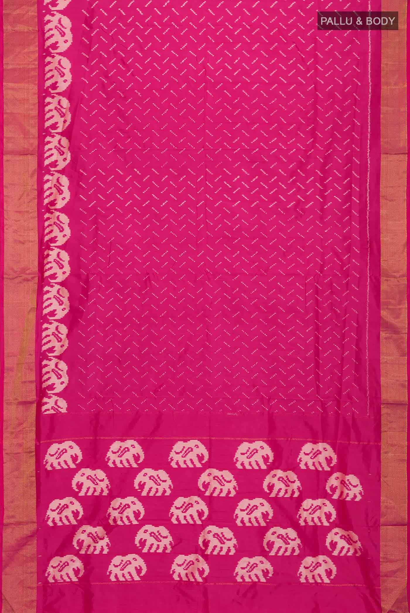 Pink Pochampally Silk Saree