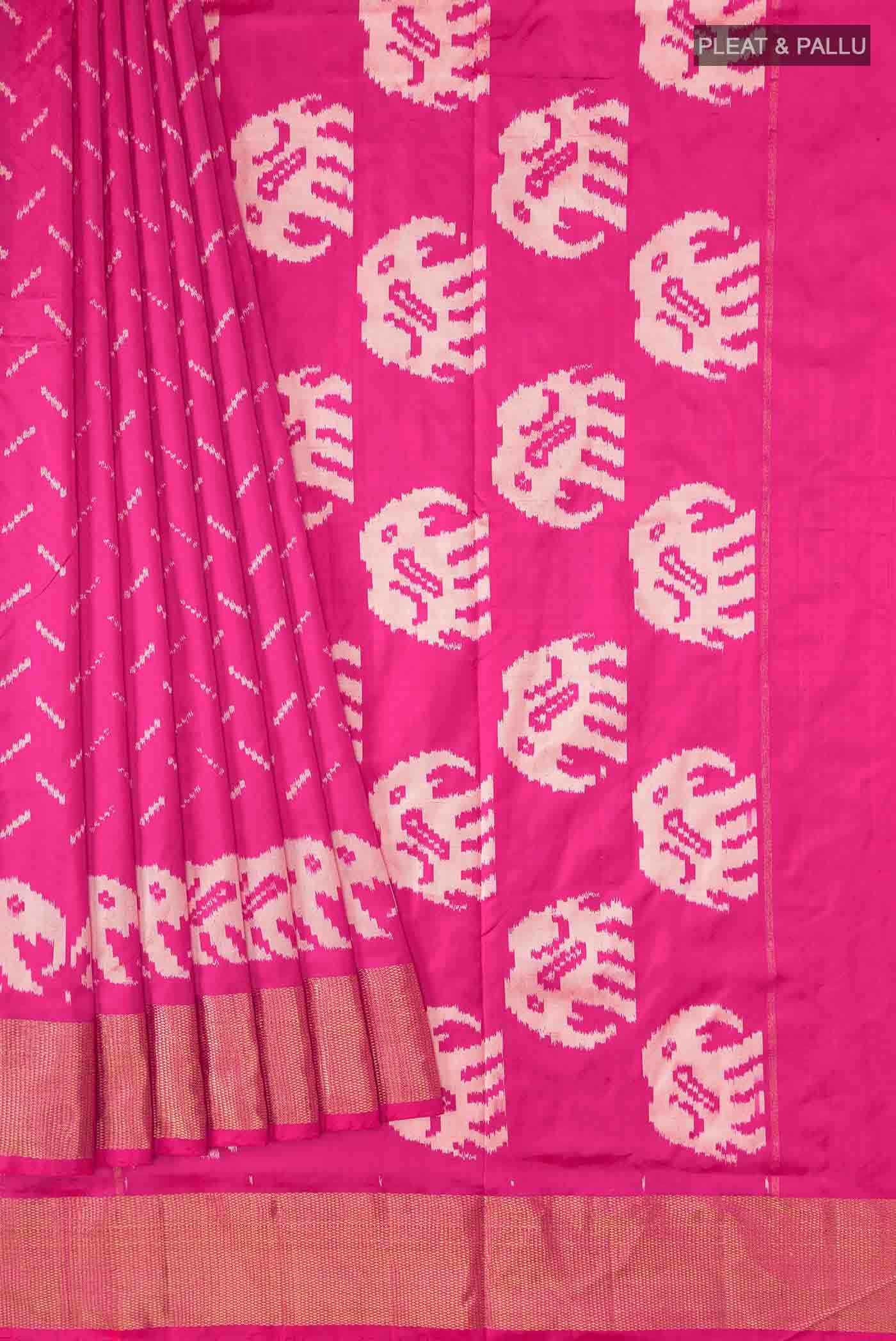 Pink Pochampally Silk Saree