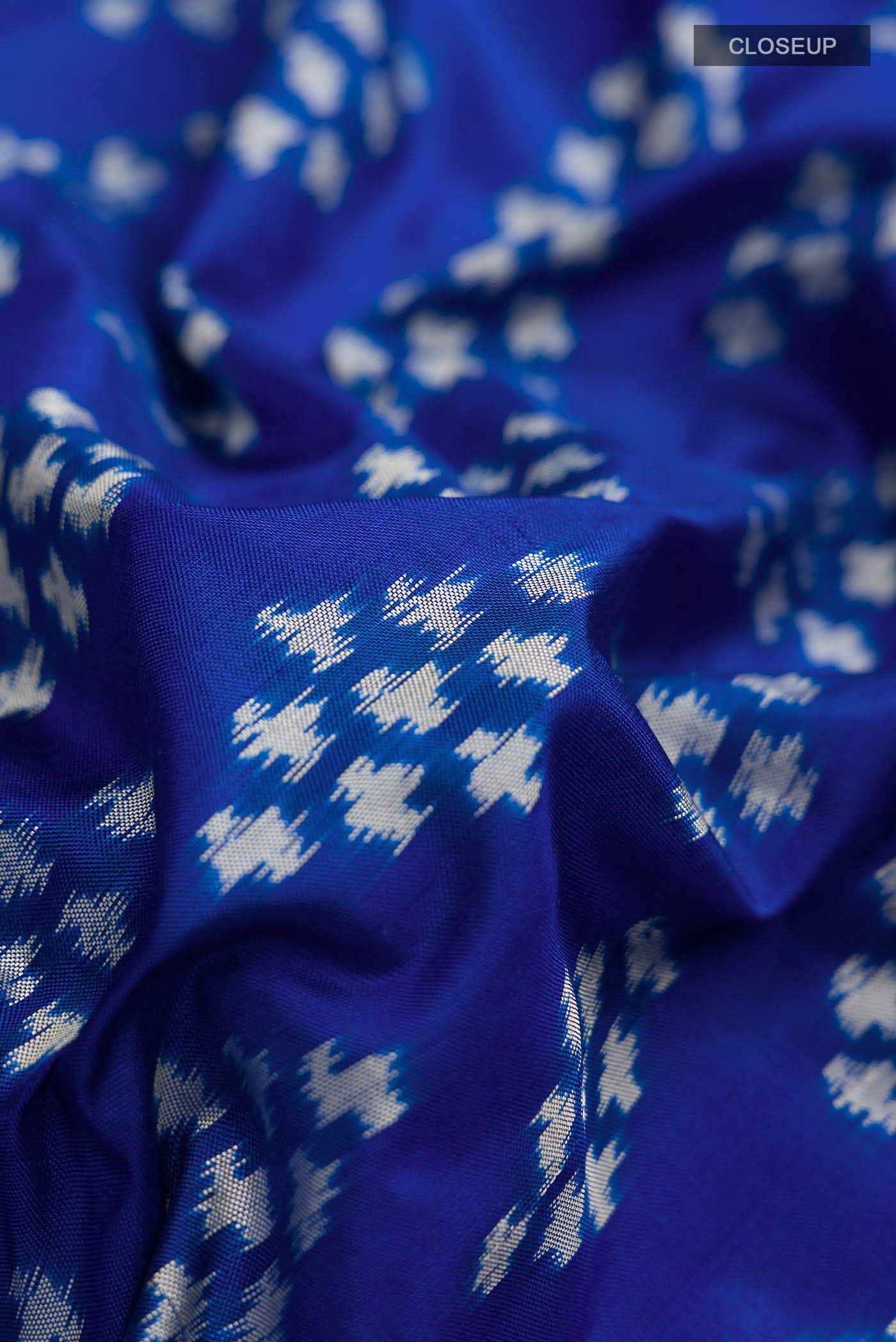 Blue Pochampally Silk Saree