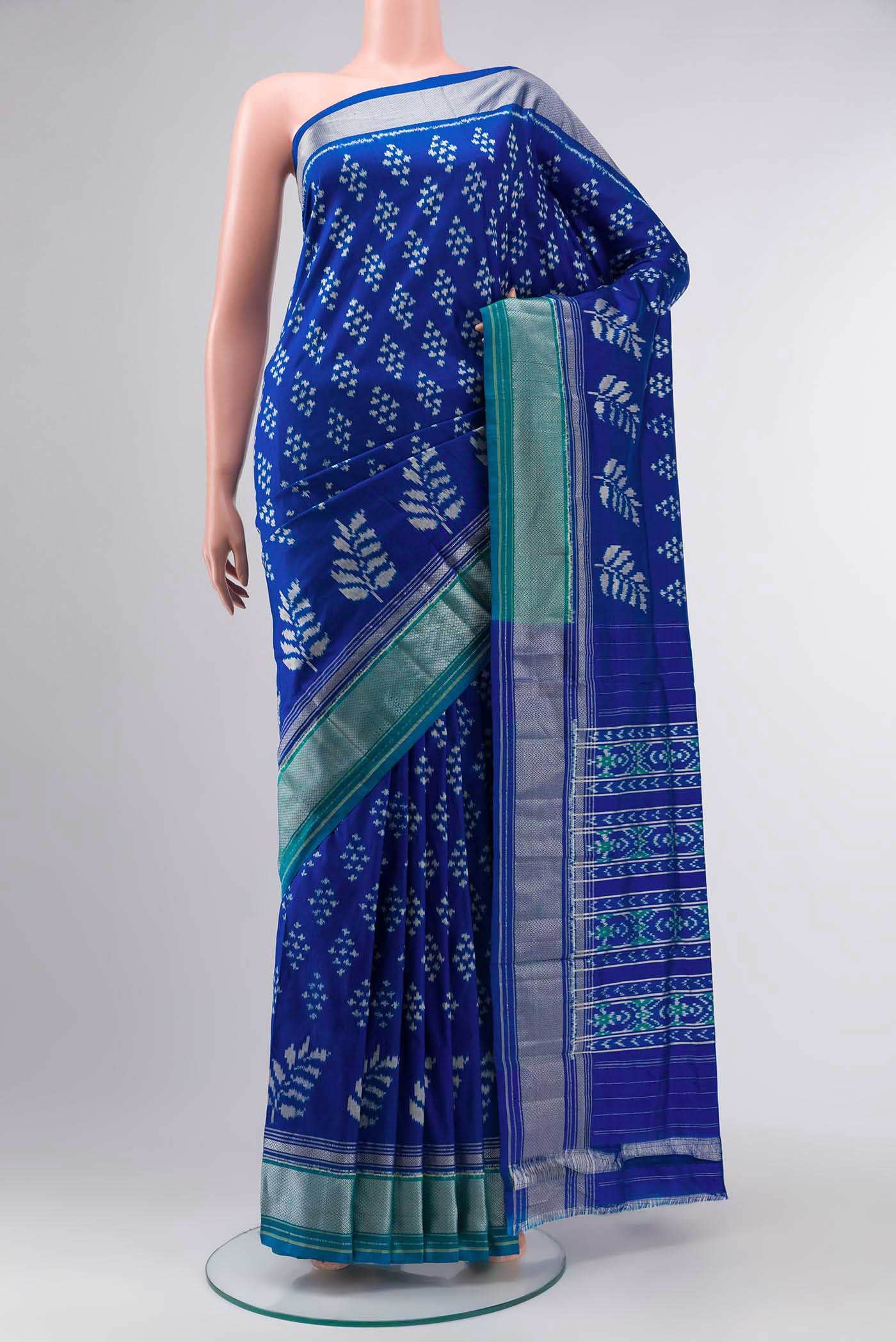 Blue Pochampally Silk Saree