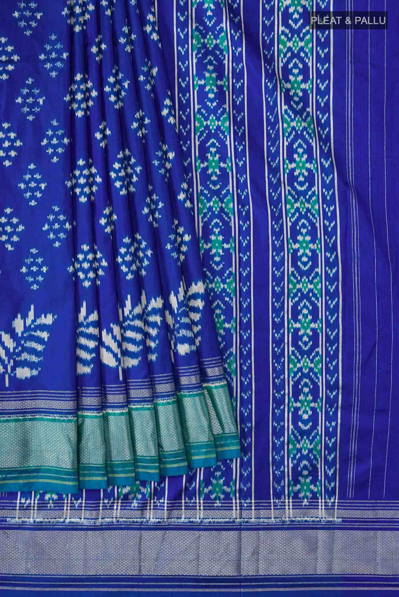Blue Pochampally Silk Saree