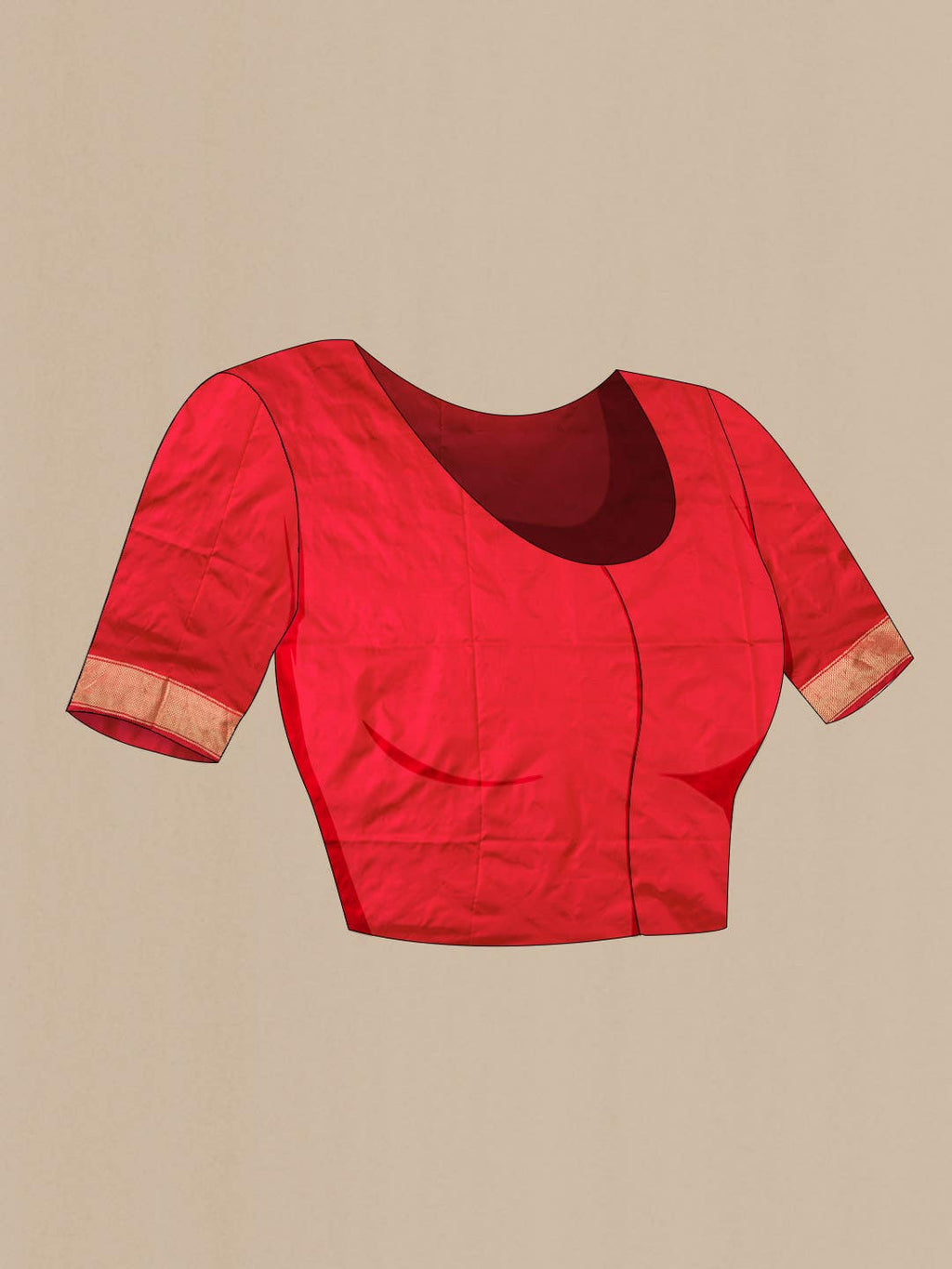 Orange Pochampally Silk Saree