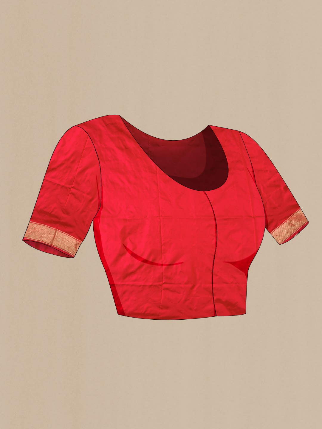 Orange Pochampally Silk Saree