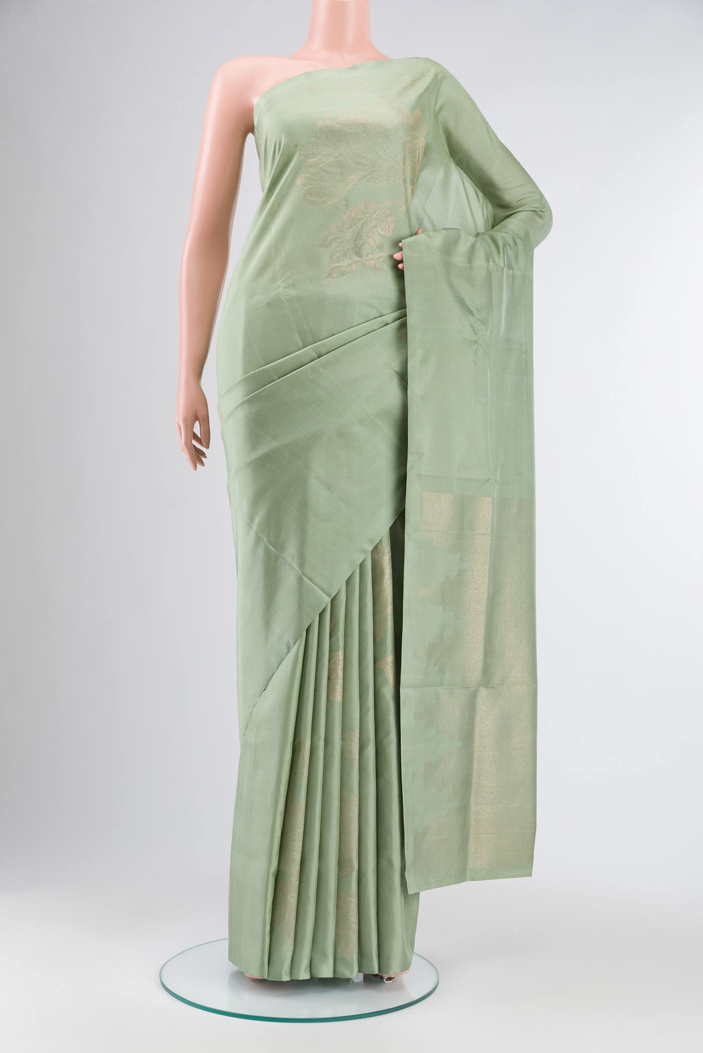 Sage Green Soft Silk Saree