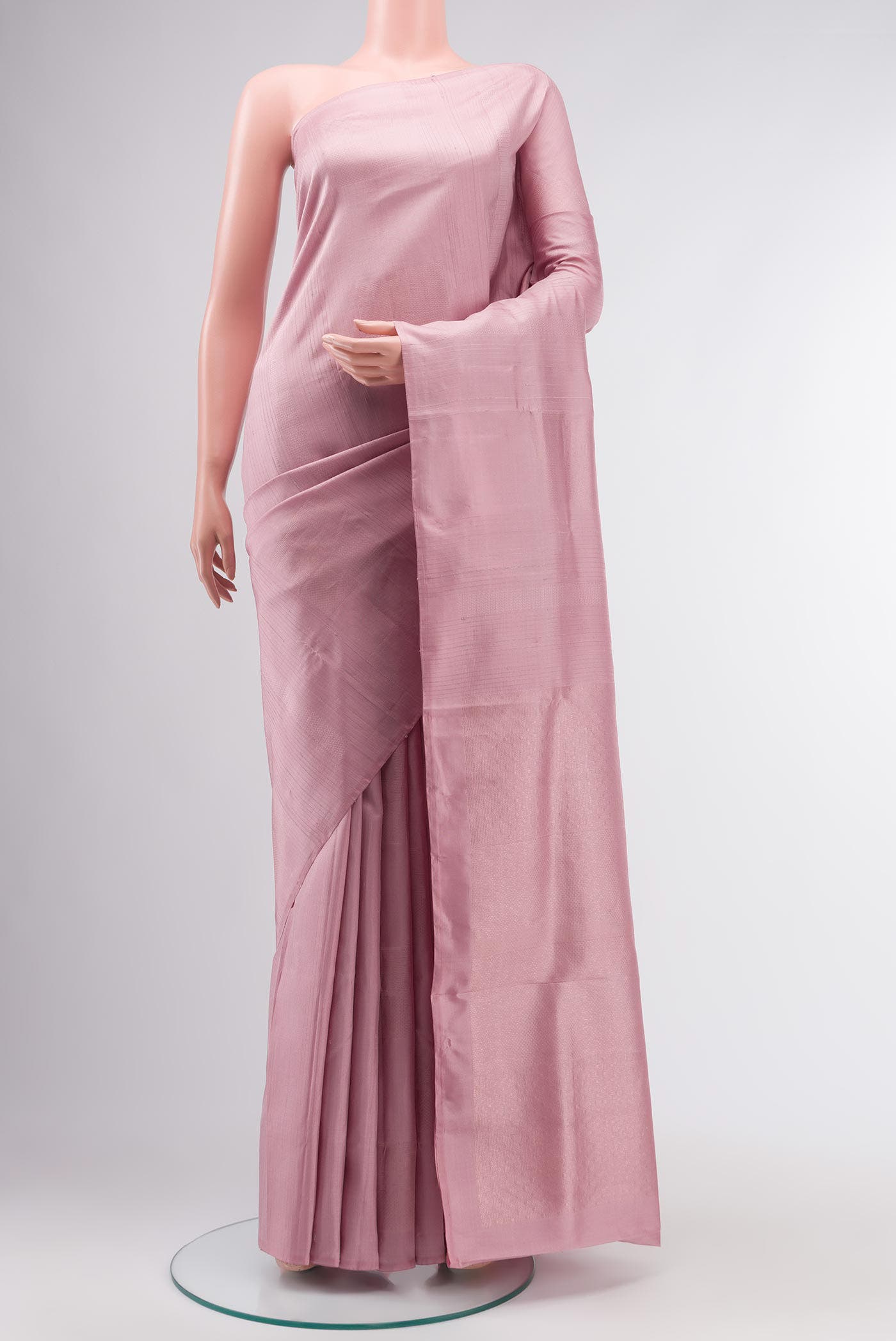 Rose pink Soft Silk Saree