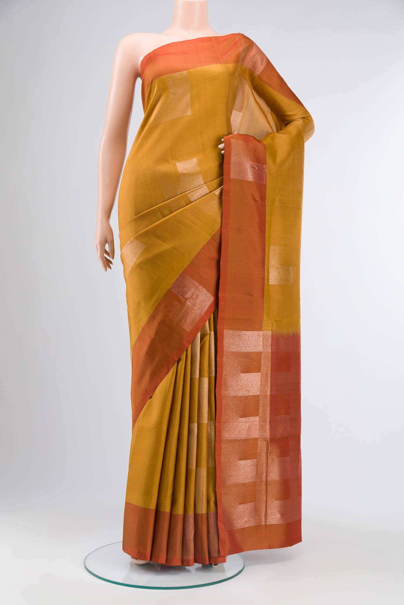 Mustard Soft Silk Saree