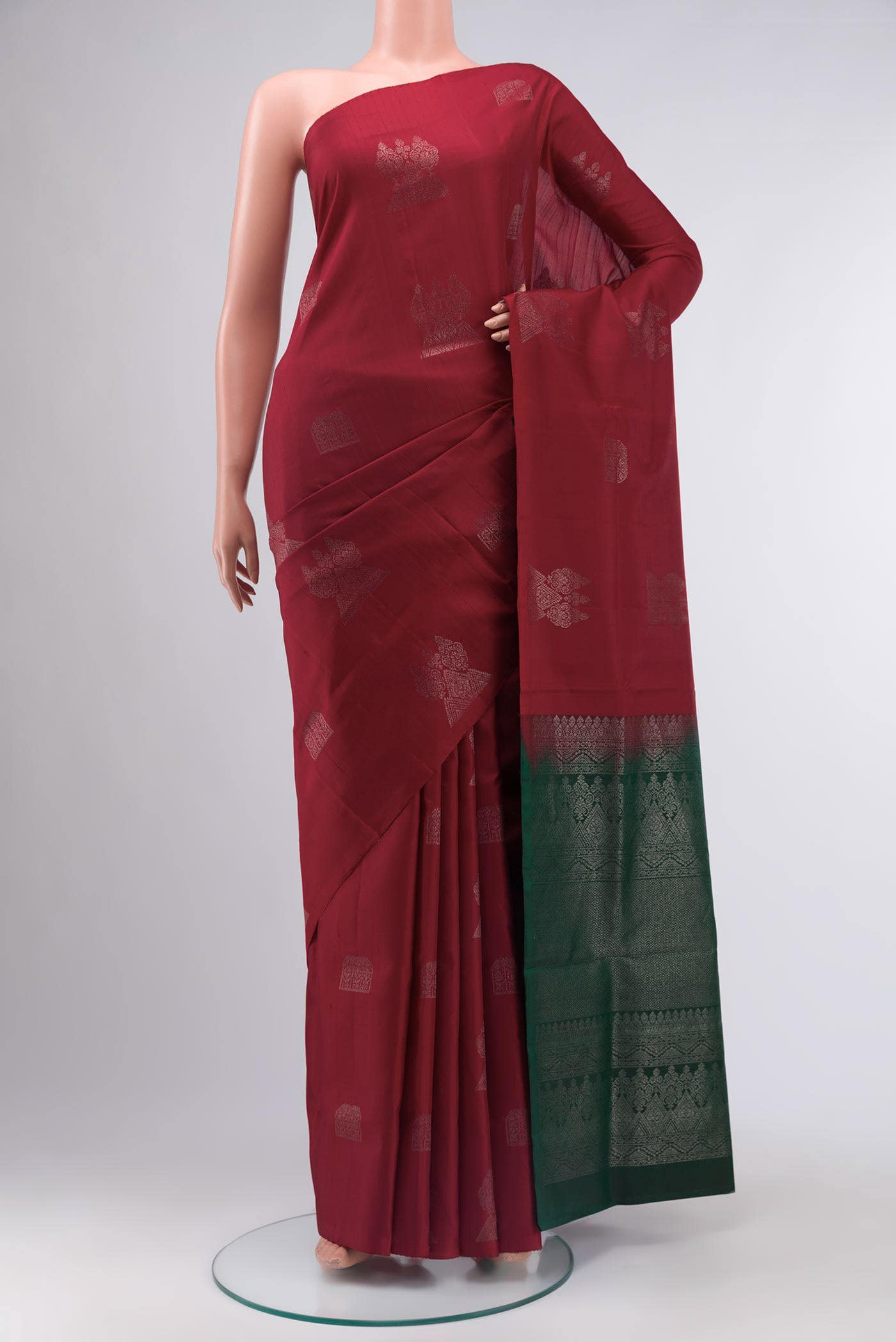Maroon Soft Silk Saree