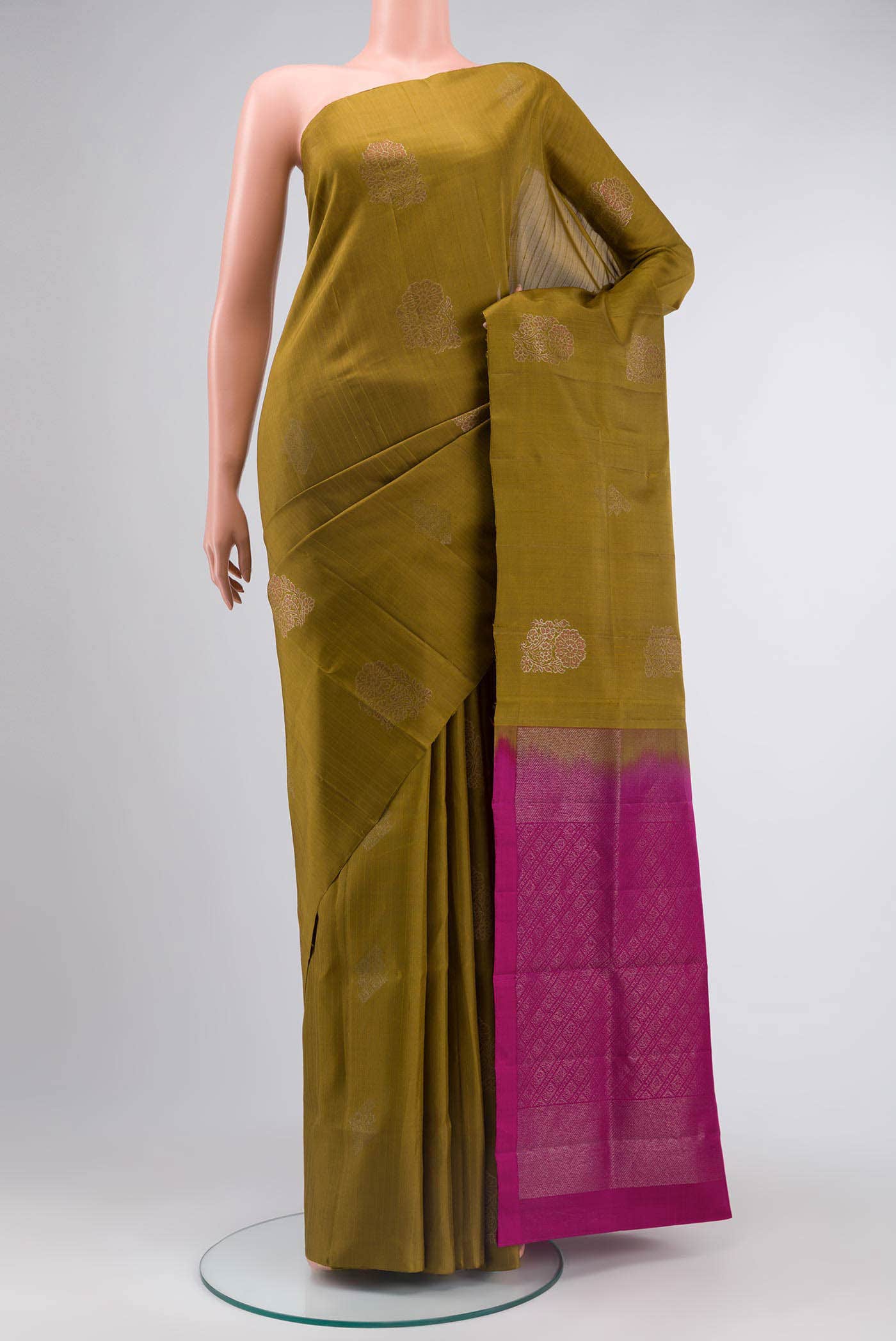 Mehandi Green Soft Silk Saree