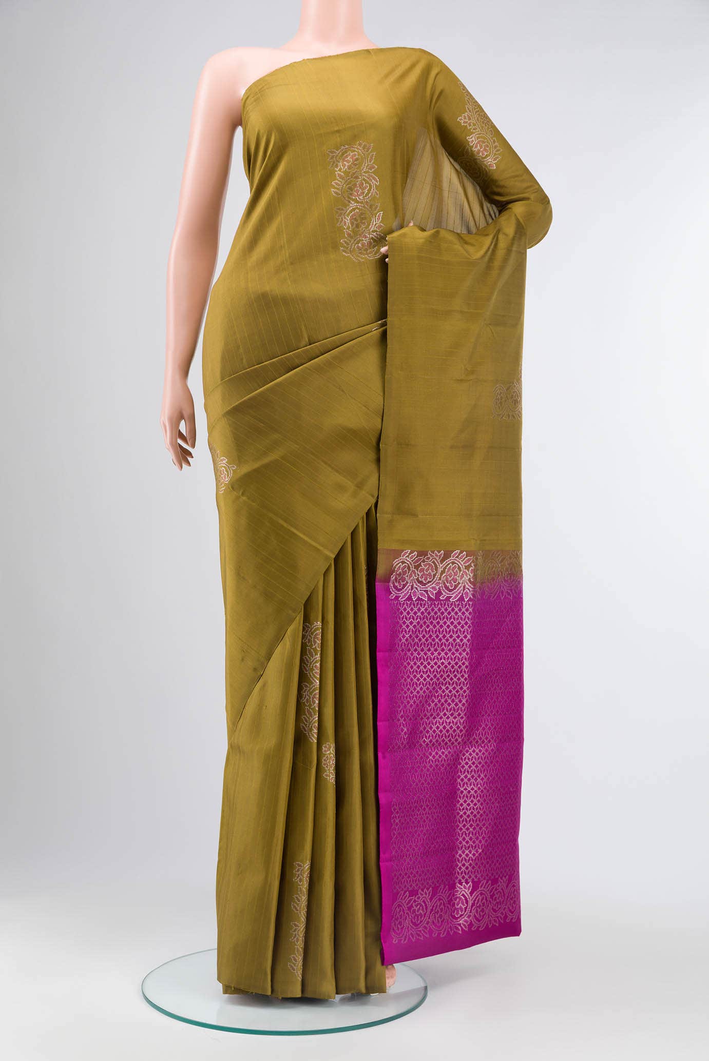 Mehandi Green Soft Silk Saree