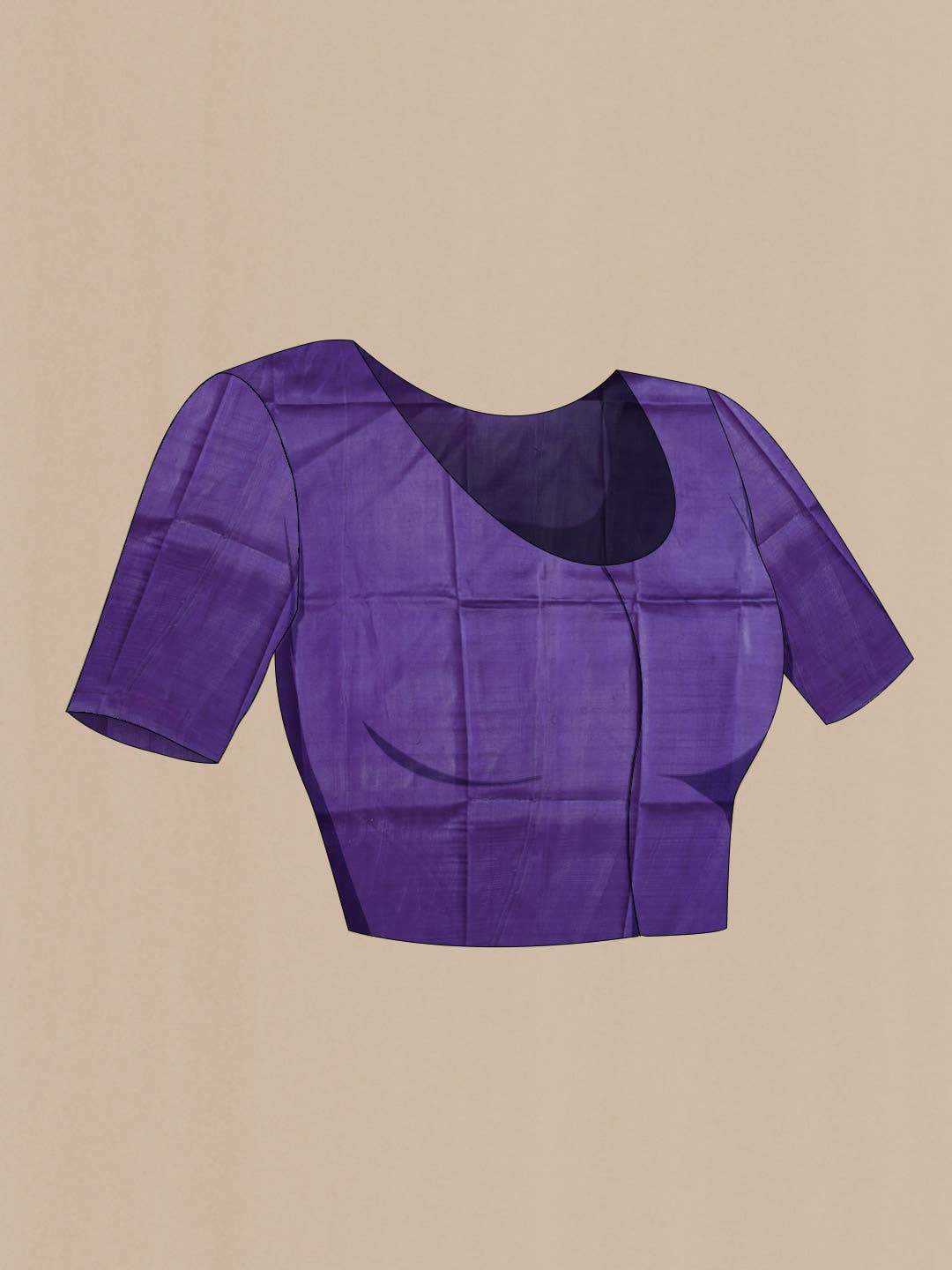 Violet Printed Silk Saree