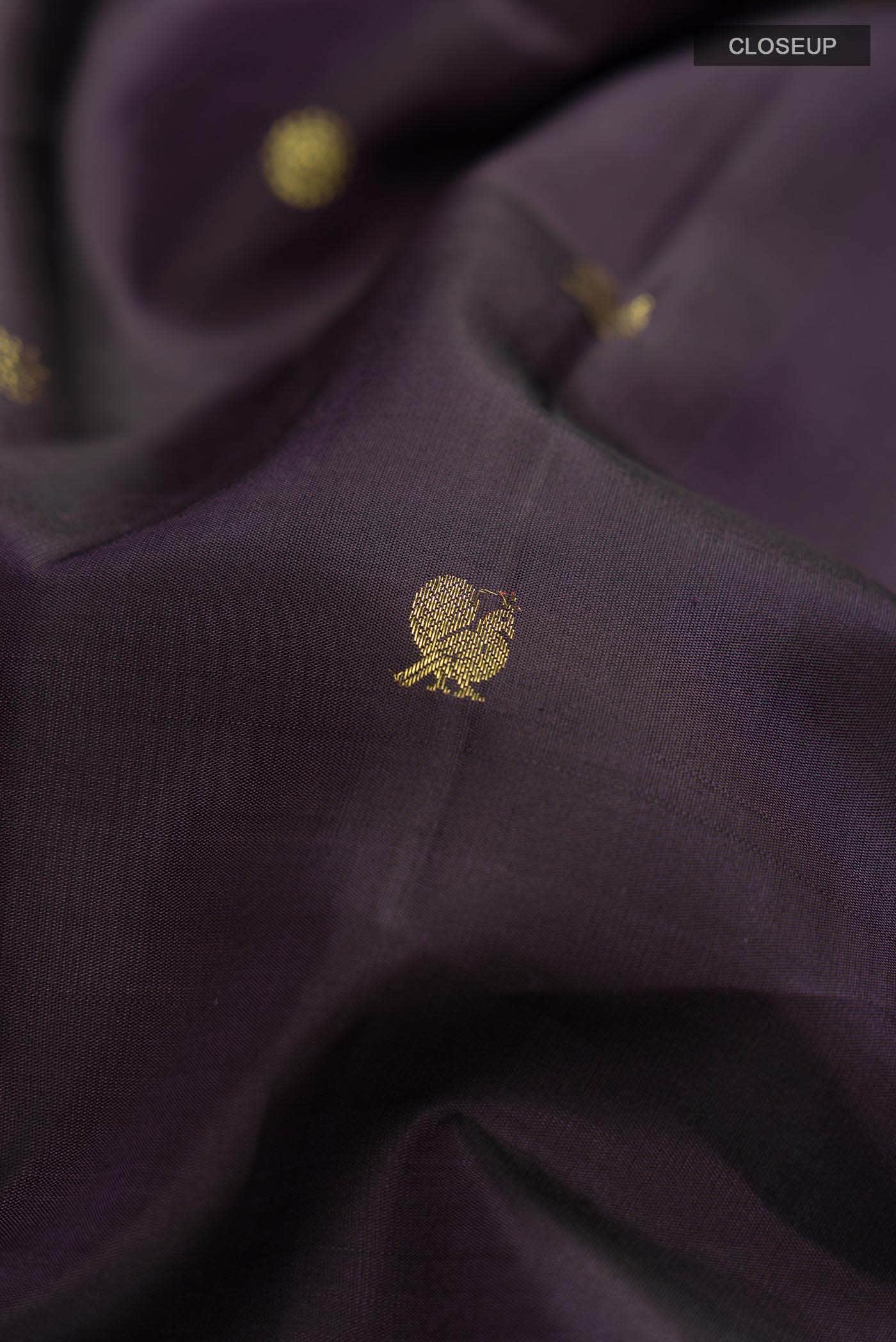 Purple Kanchipuram Silk Saree