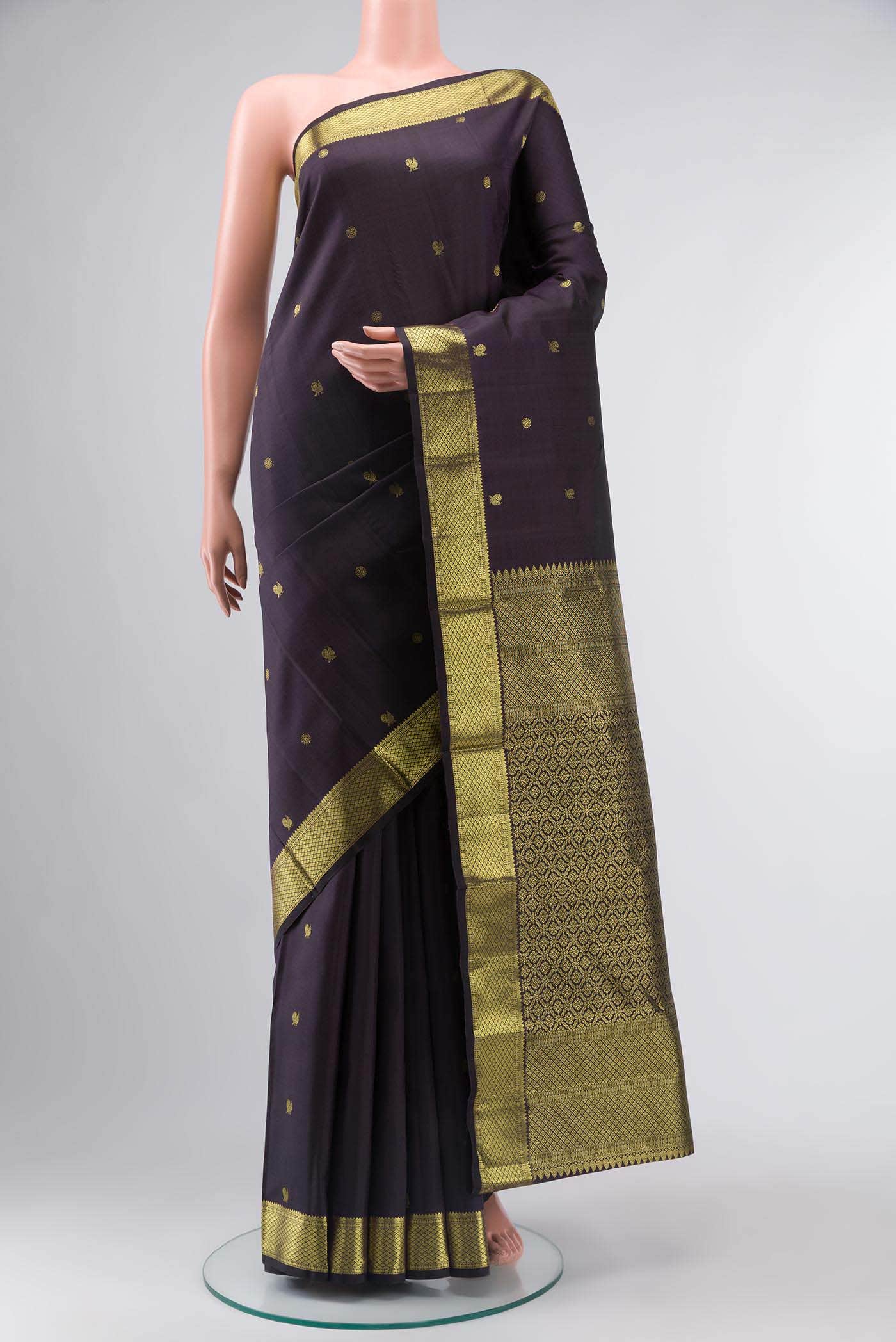 Purple Kanchipuram Silk Saree