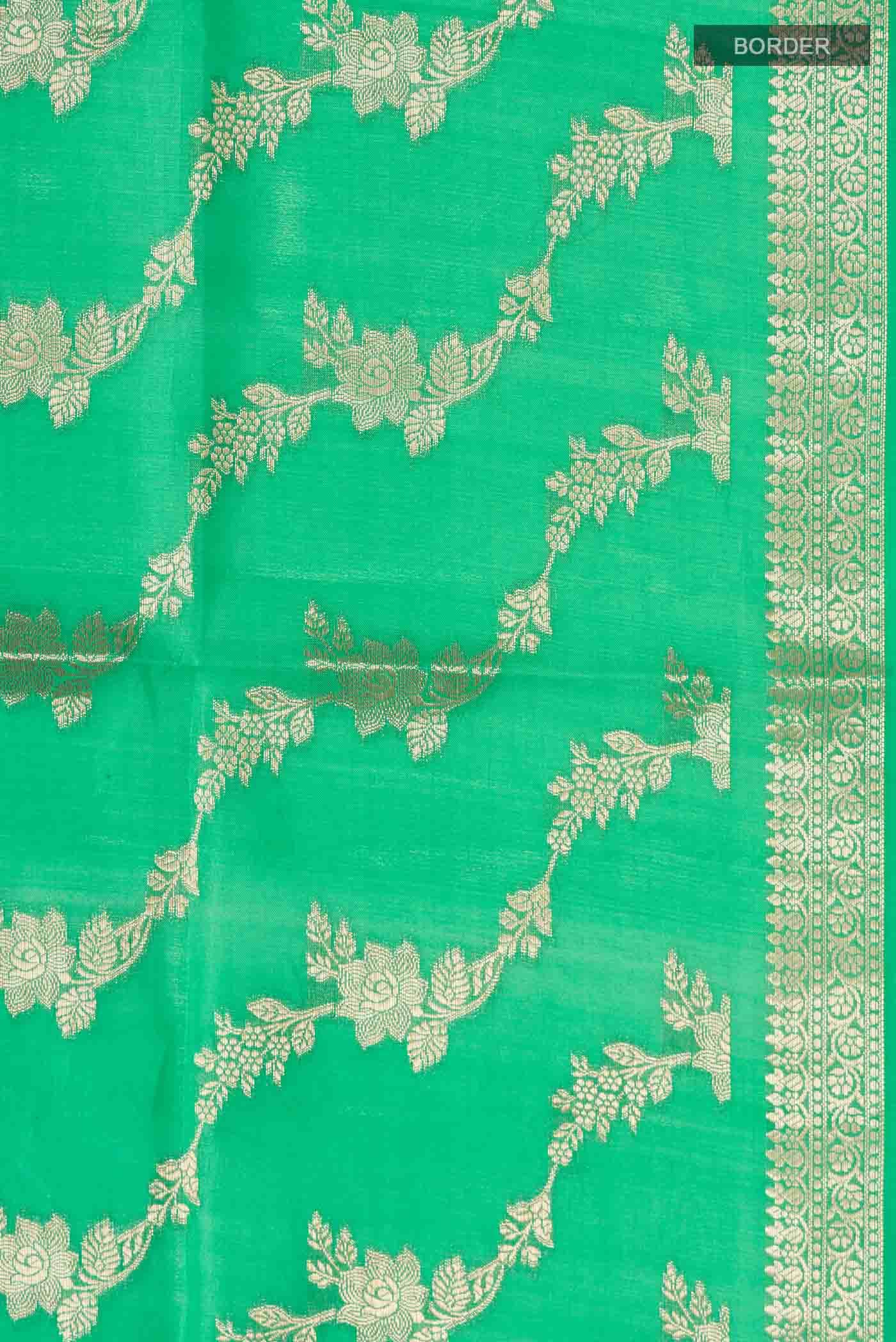 Green Banarasi Silk Saree