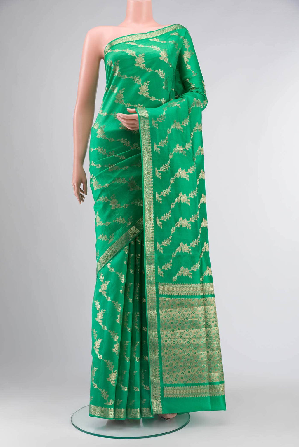 Green Banarasi Silk Saree
