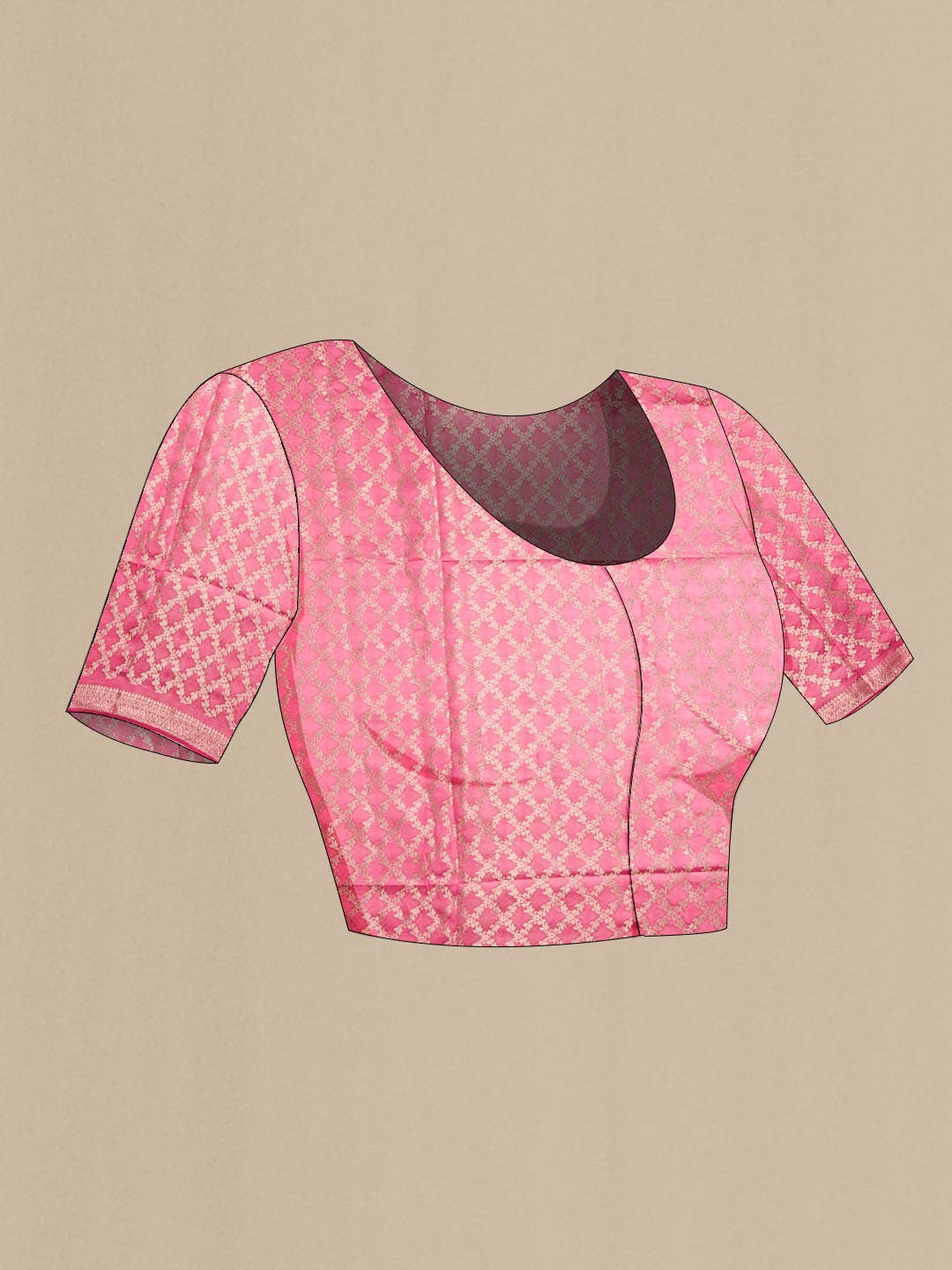 Pink Banarasi Silk Saree