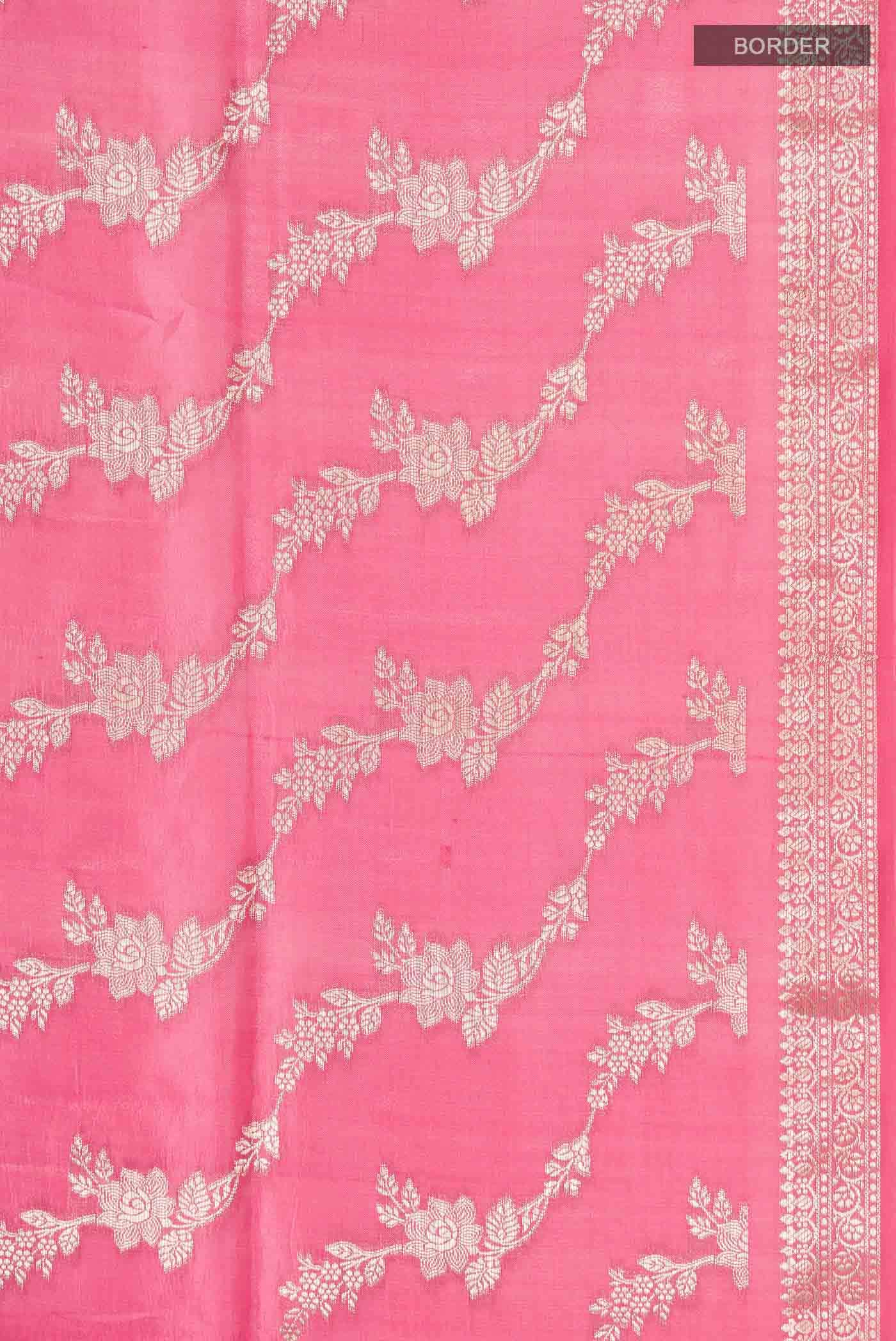 Pink Banarasi Silk Saree