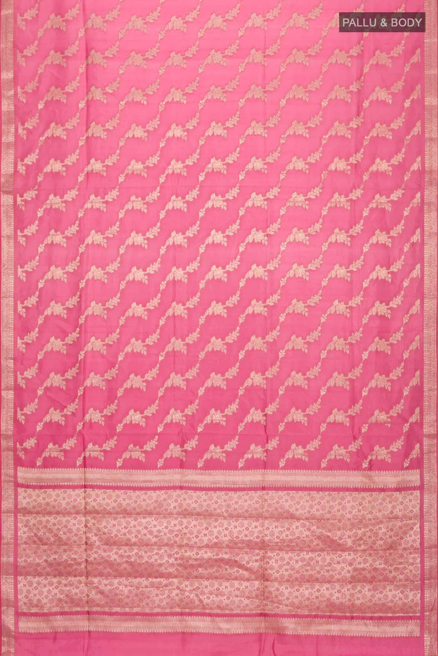 Pink Banarasi Silk Saree