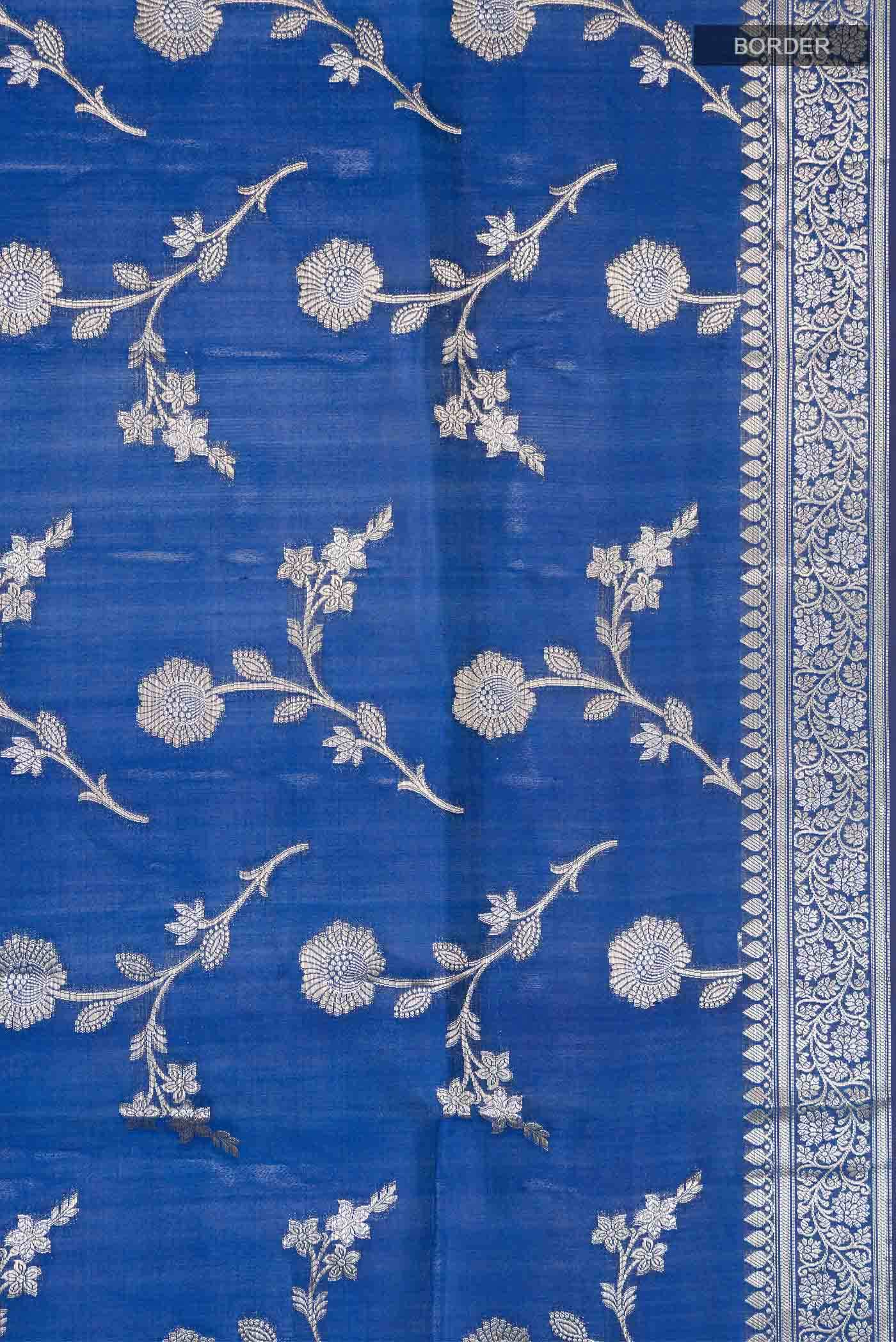 Blue Banarasi Silk Saree