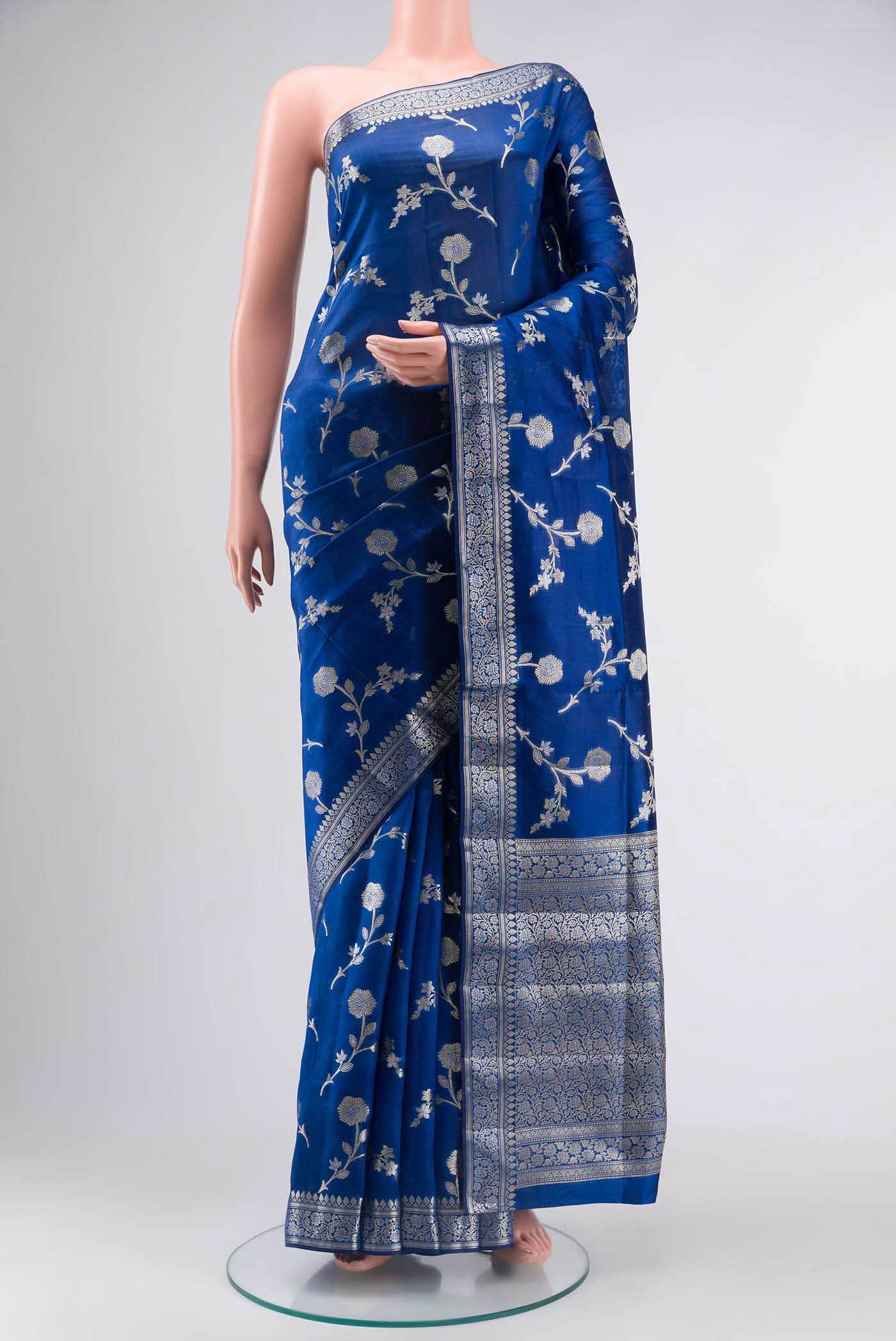 Blue Banarasi Silk Saree