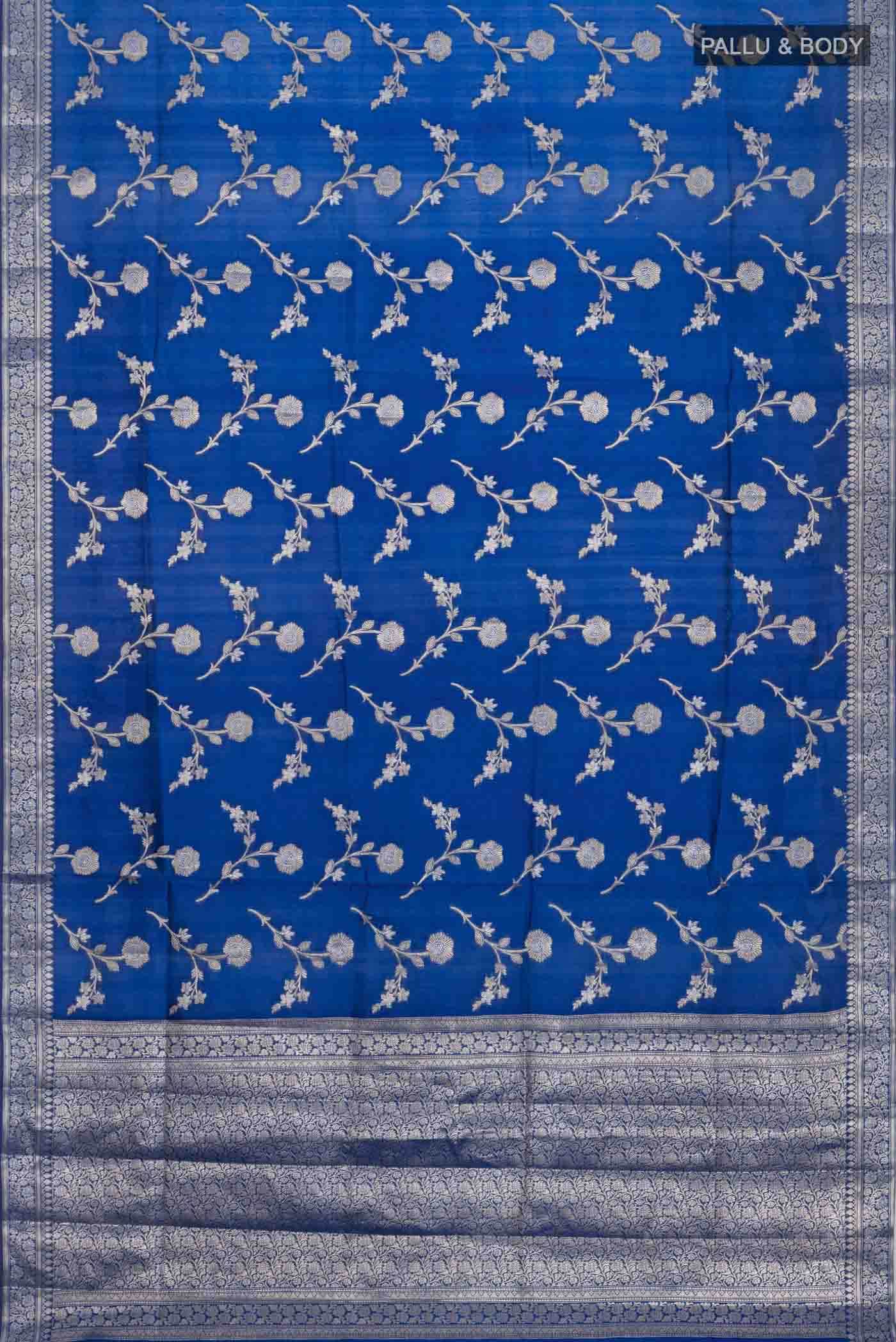 Blue Banarasi Silk Saree