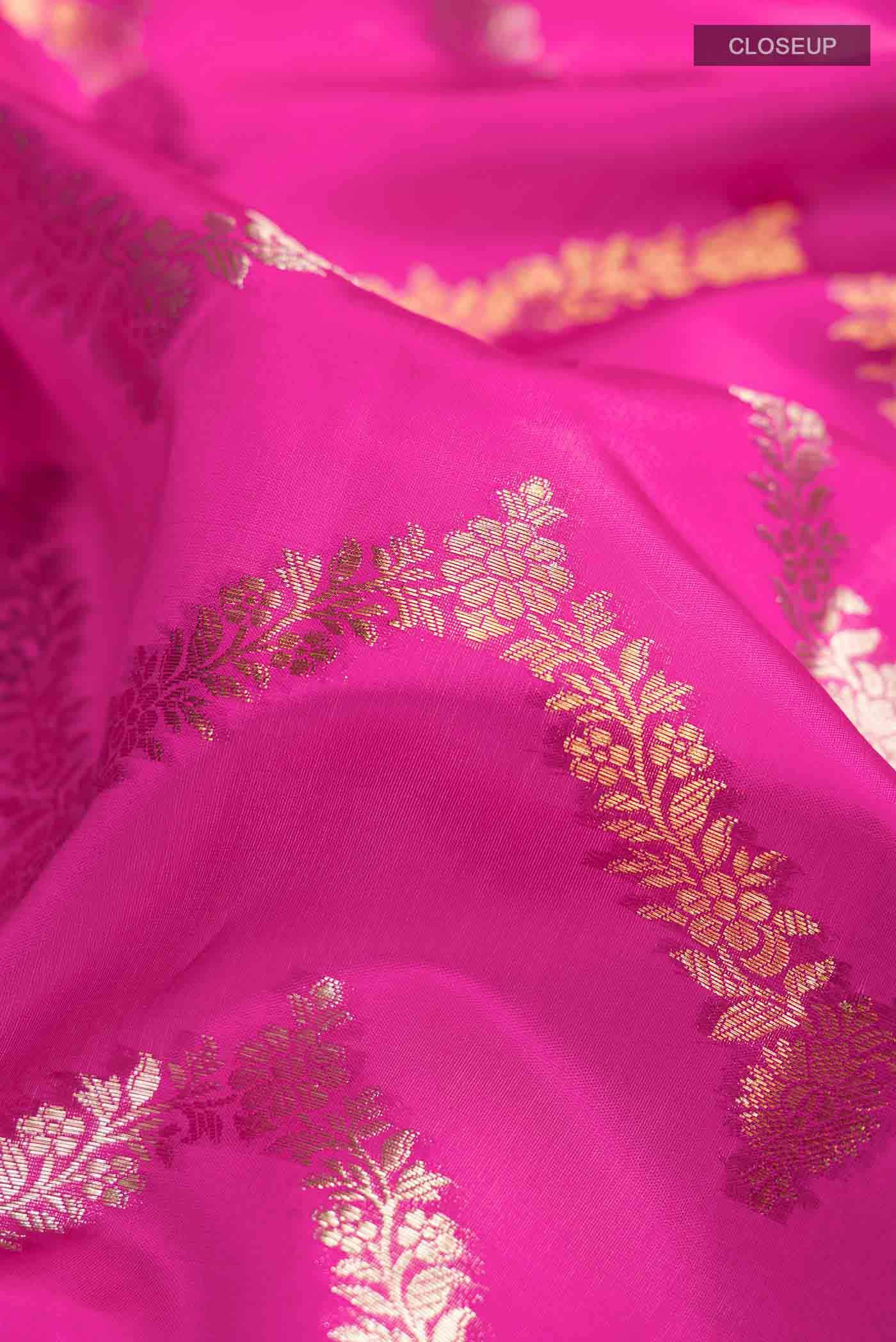 Pink Banarasi Silk Saree