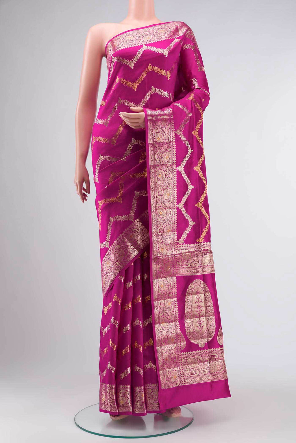 Pink Banarasi Silk Saree