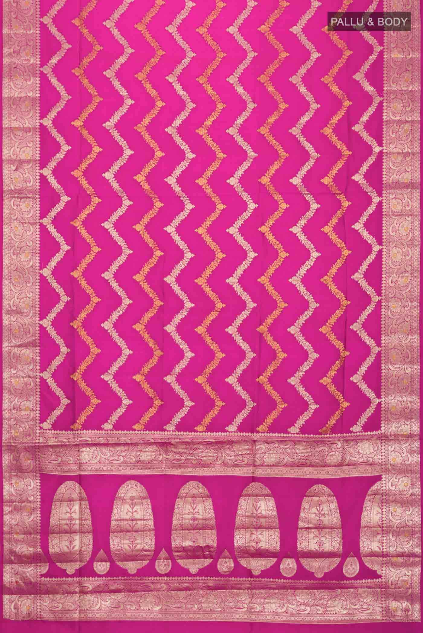 Pink Banarasi Silk Saree