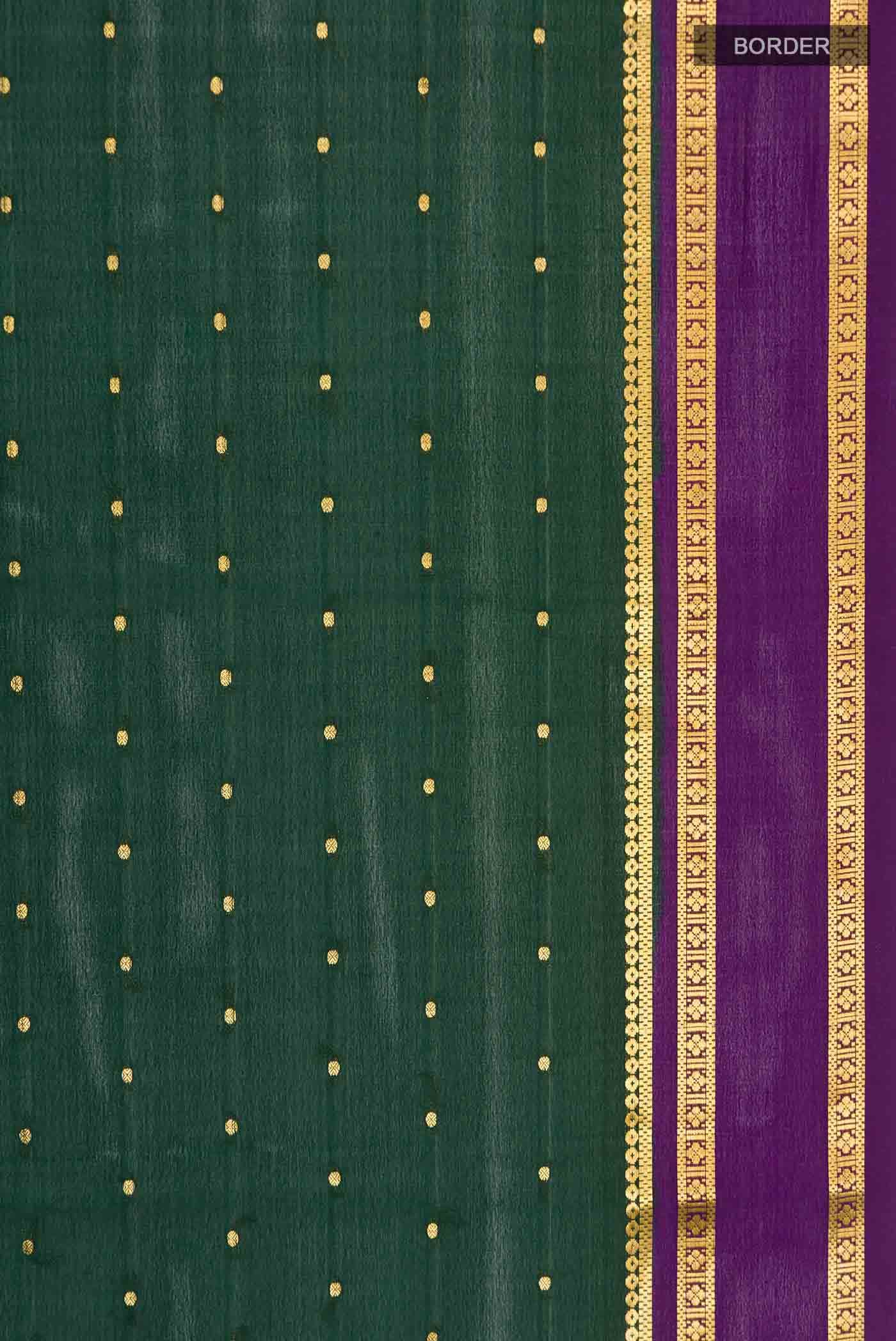 Green Crepe Saree