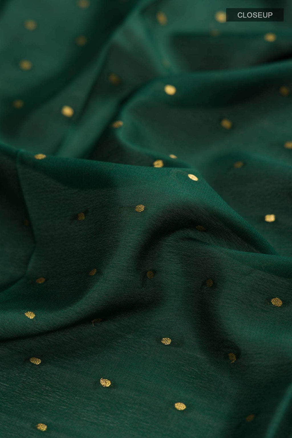 Green Crepe Saree