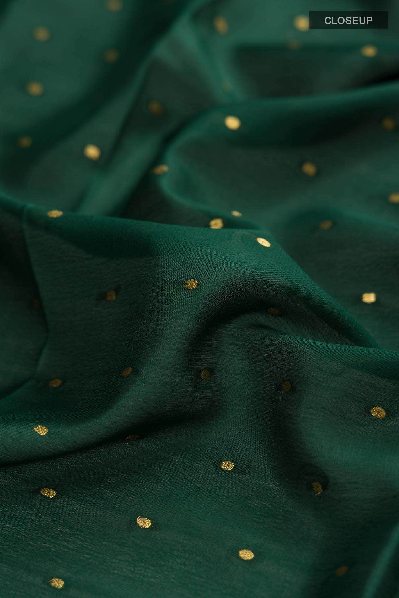 Green Crepe Saree