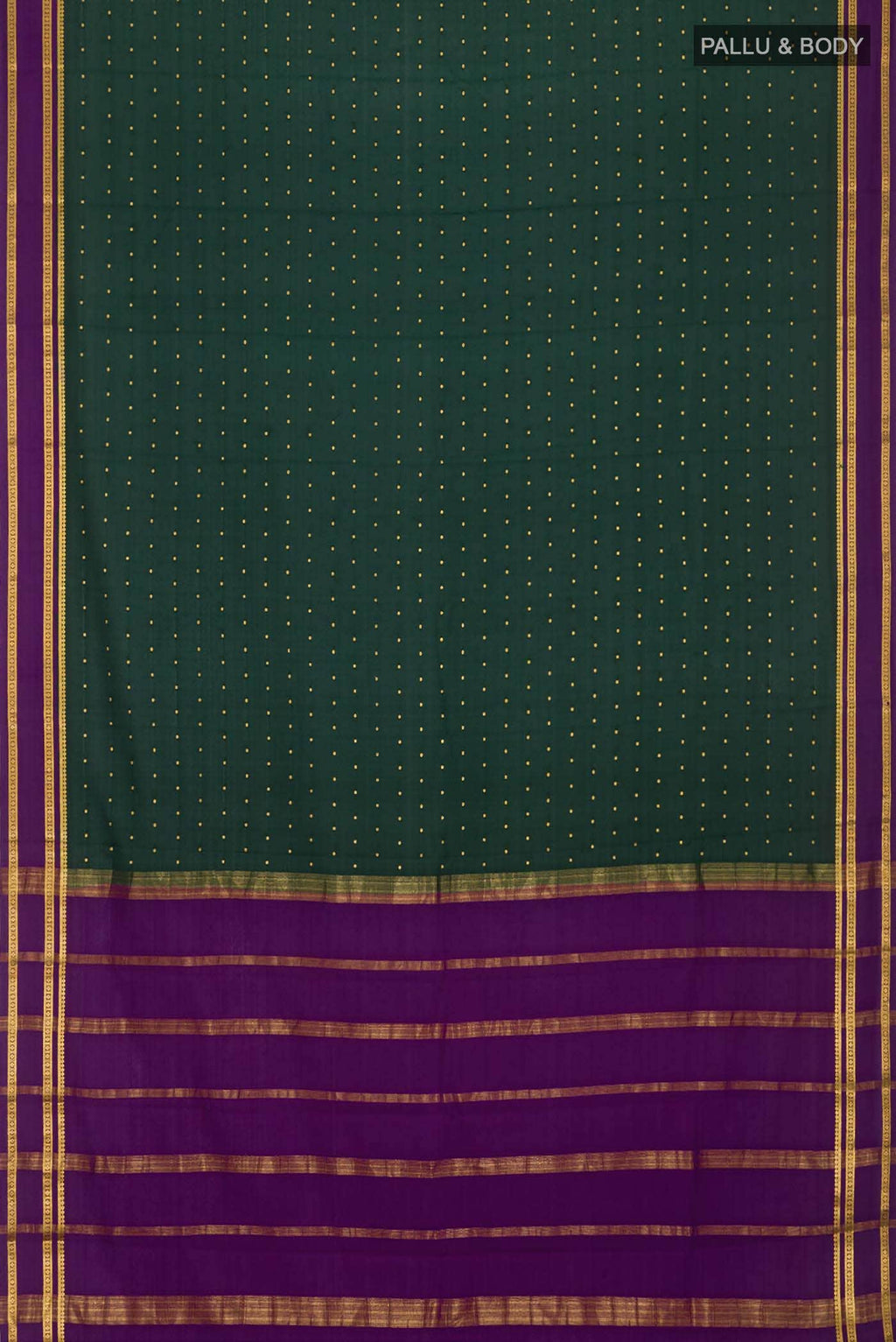 Green Crepe Saree