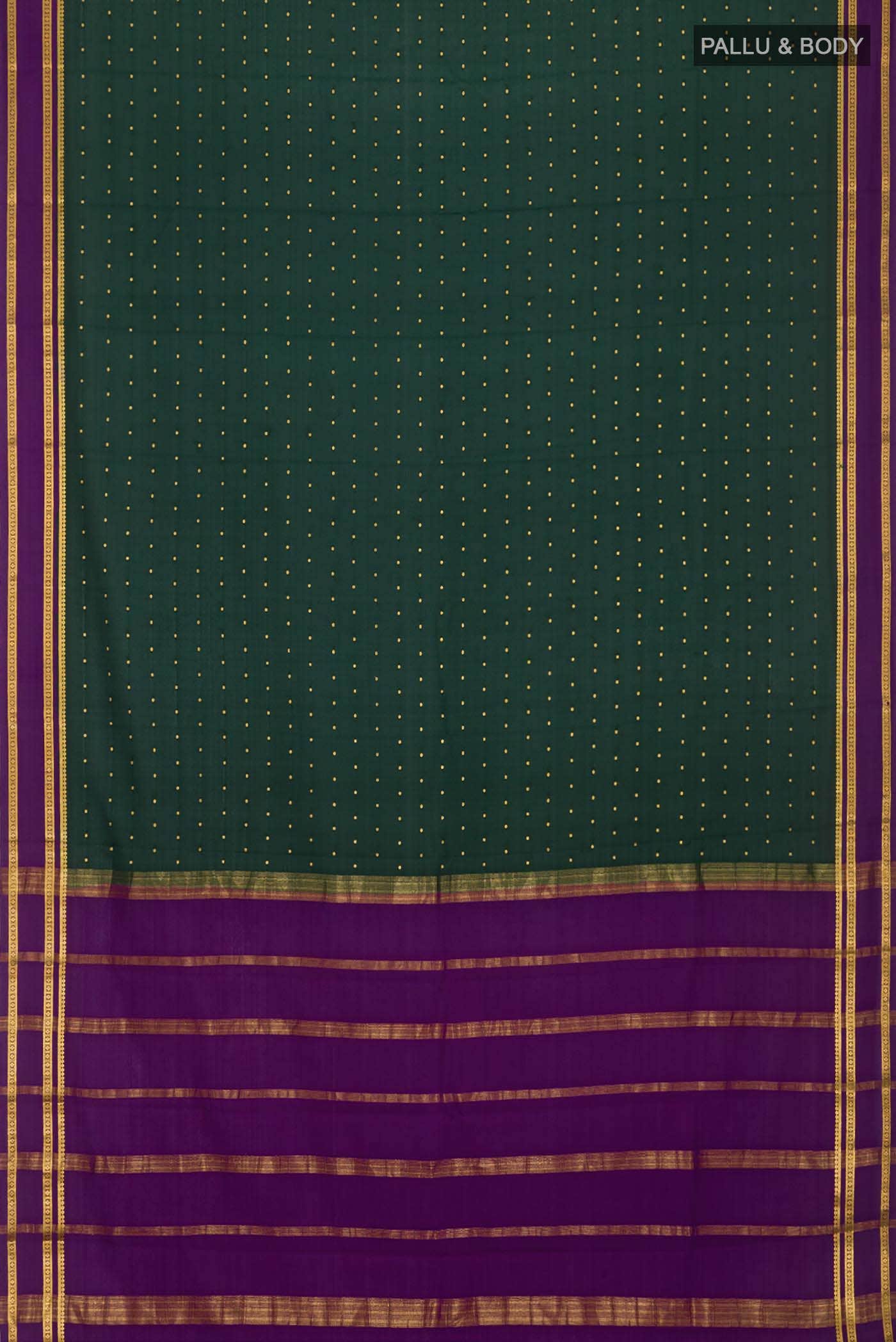 Green Crepe Saree